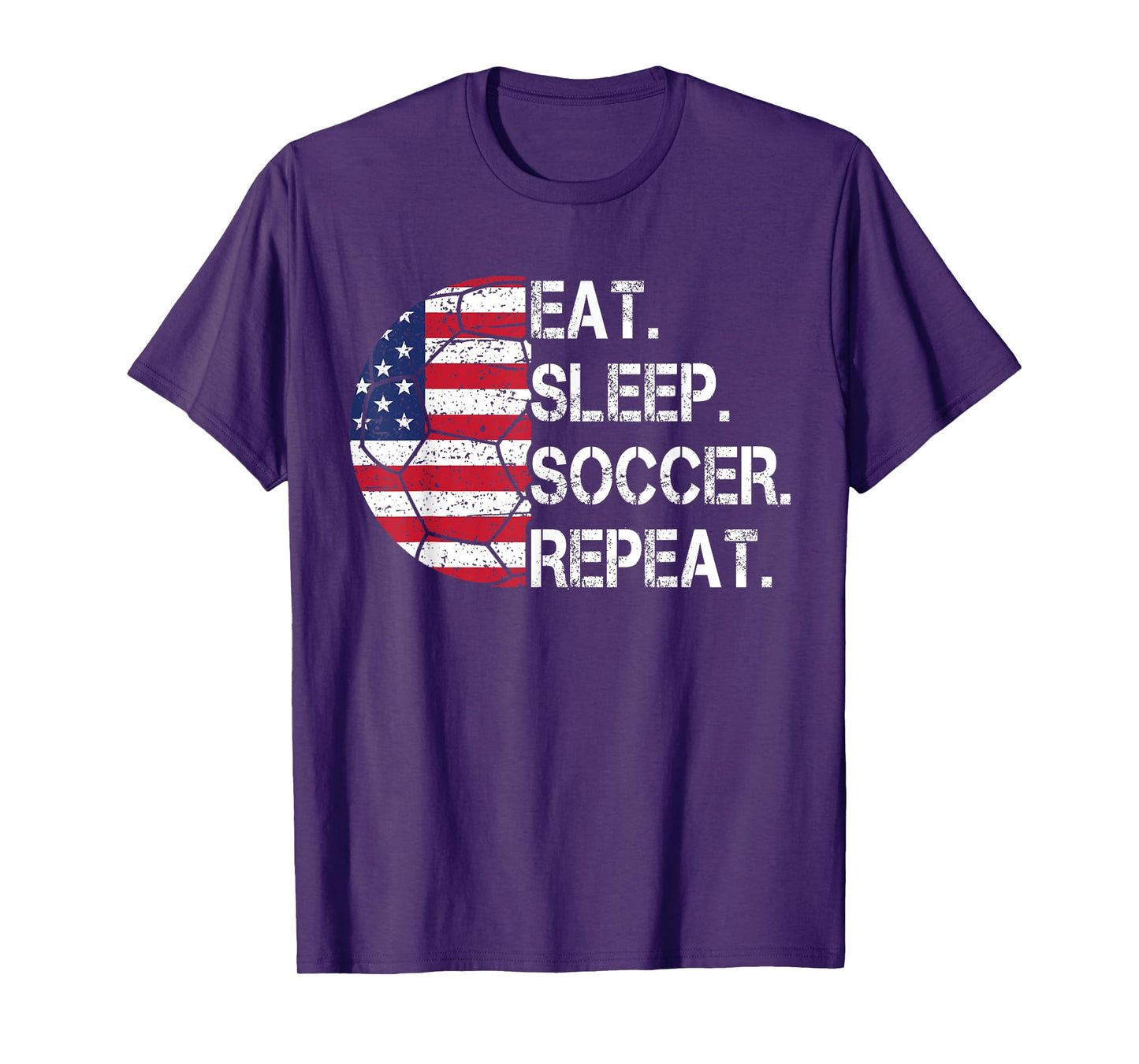 Eat Sleep Soccer Repeat Soccer Player Funny Soccer T-Shirt