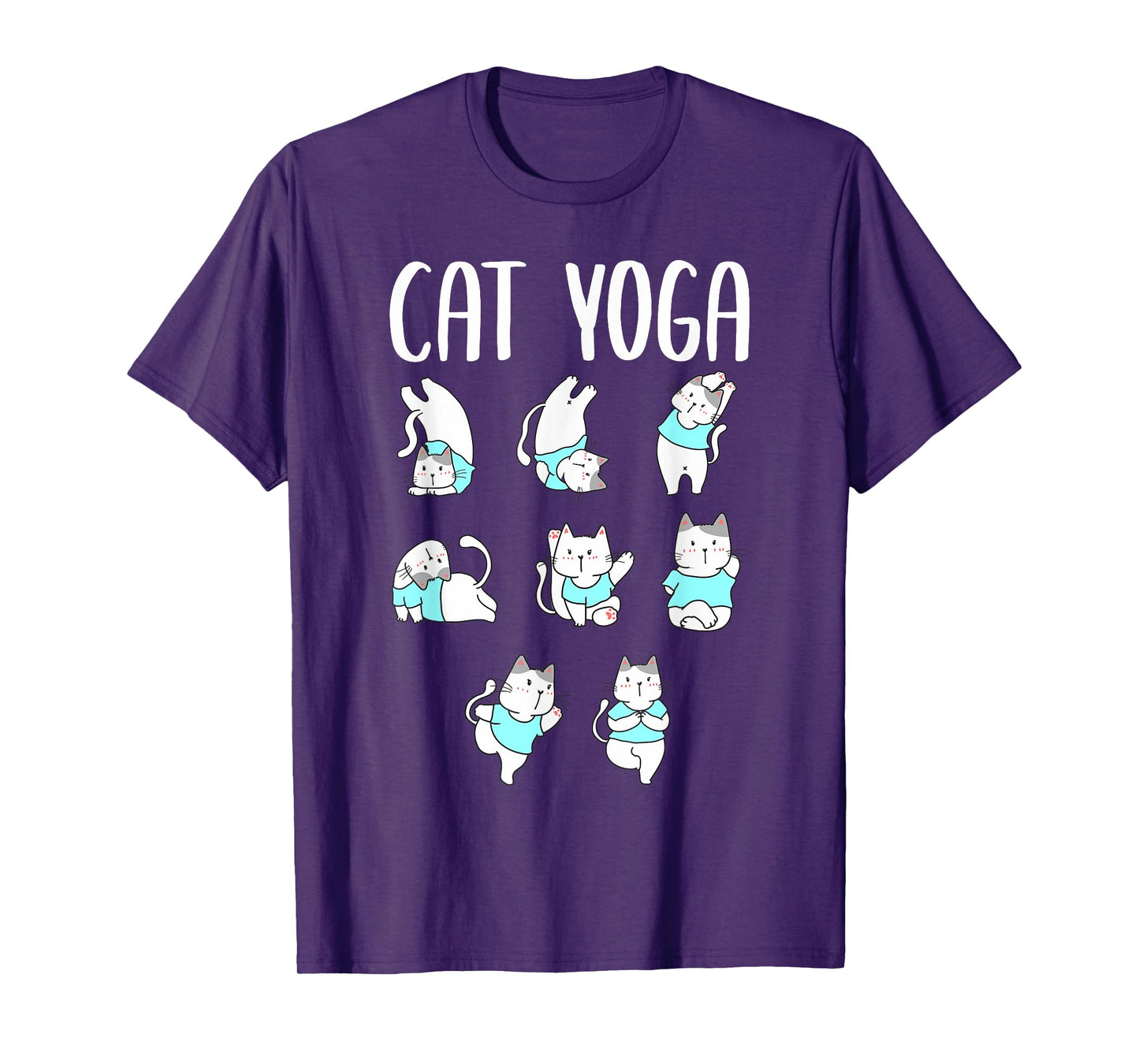 Cat Yoga Mat Yoga Pants Yoga Poses Chart Hatha Yoga Cat T-Shirt
