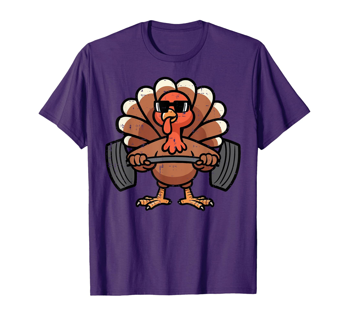 Thanksgiving Workout Turkey Barbell Lift Gym Men Women Kids T-Shirt
