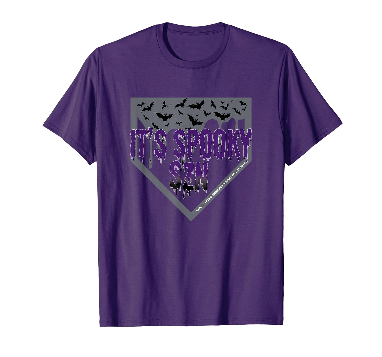 Halloween Baseball It’s Spooky SZN Dripping Letters Bat T-Shirt