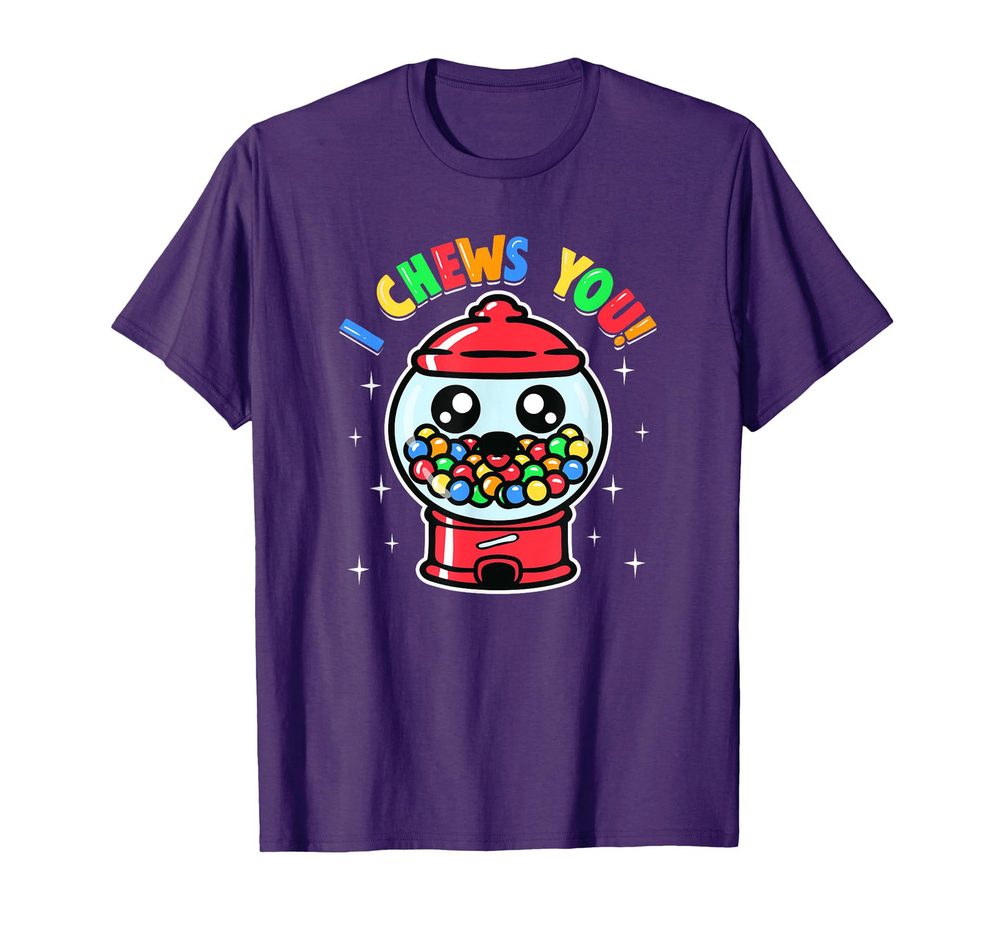 Boys Girls Toddlers Cute I Chews You Bubblegum Machine T-Shirt