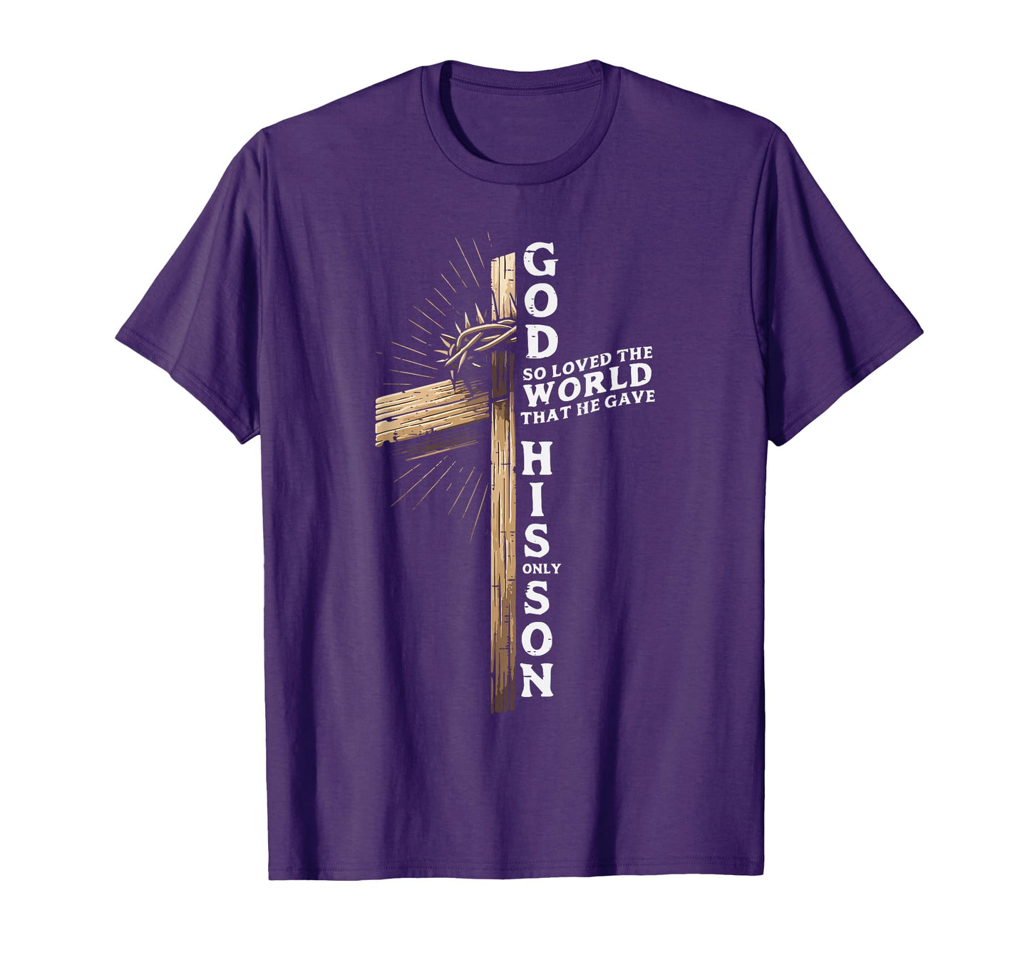 Cross God So Loved World Christian John 3 16 Men Women Kids T-Shirt
