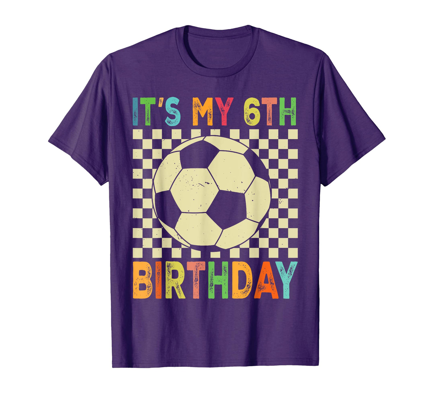Kids 6 Year Old Birthday It's My 6th Birthday Soccer Ball T-Shirt