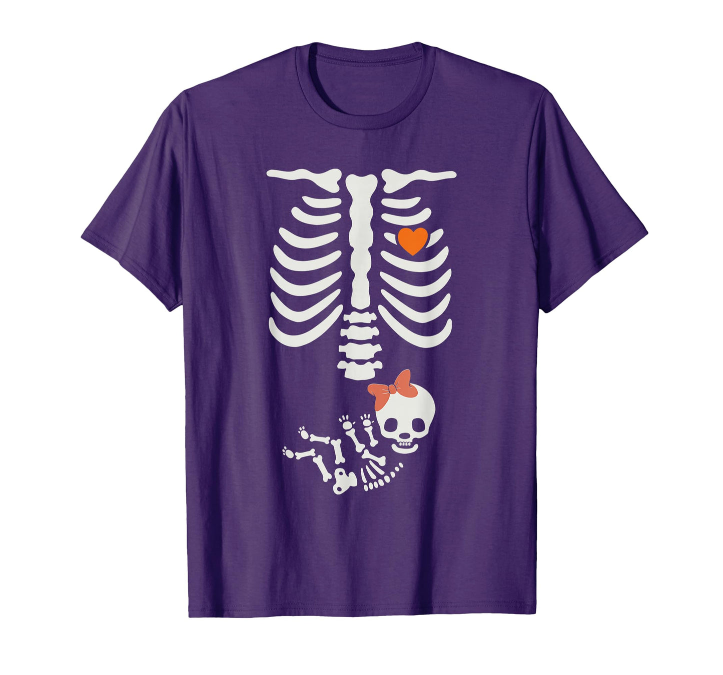 Baby Shower Skeleton Halloween Pregnancy Annoucement Girls T-Shirt