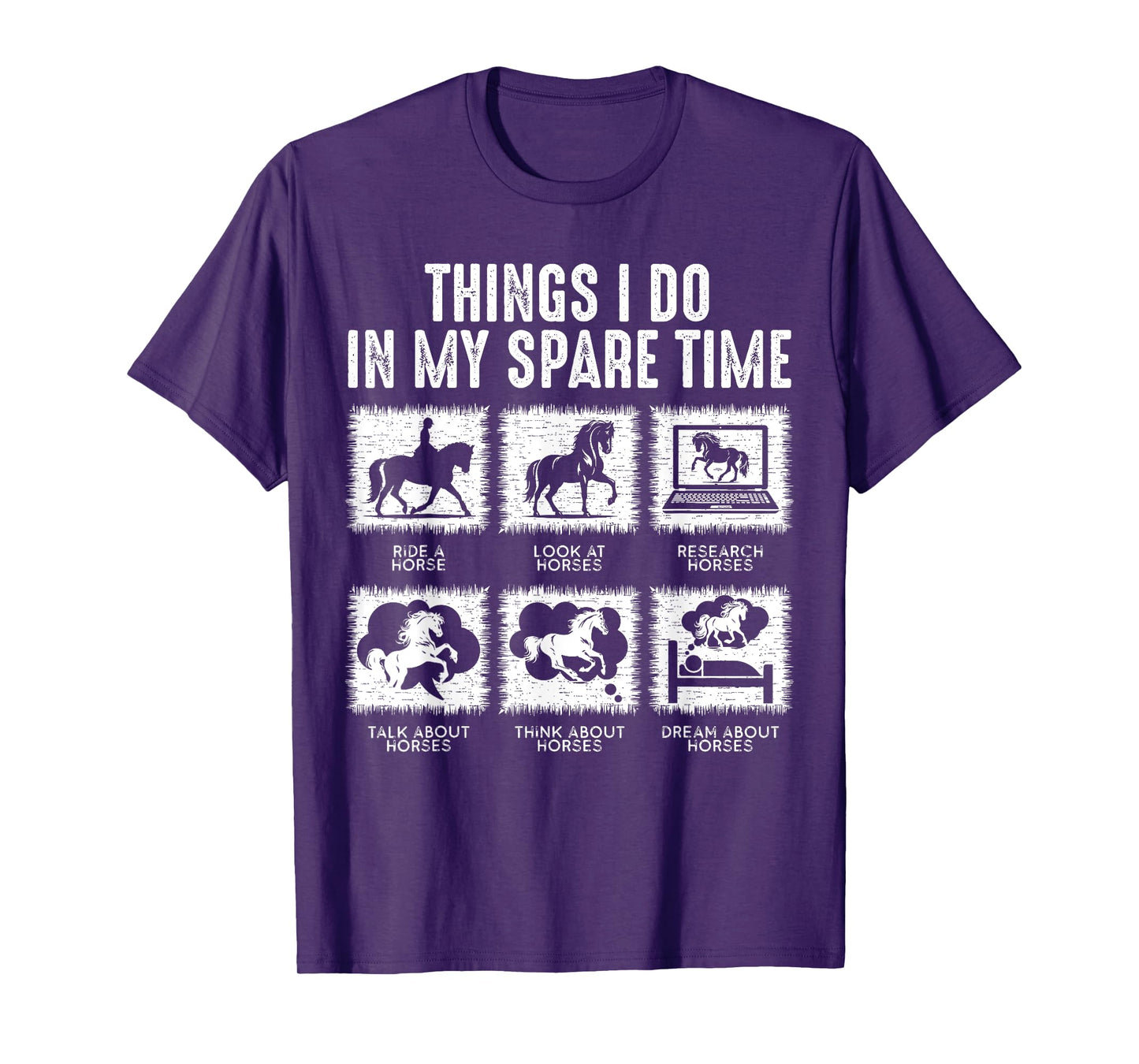 Things I Do In My Spare Time, Funny Equestrian Horse Lover T-Shirt