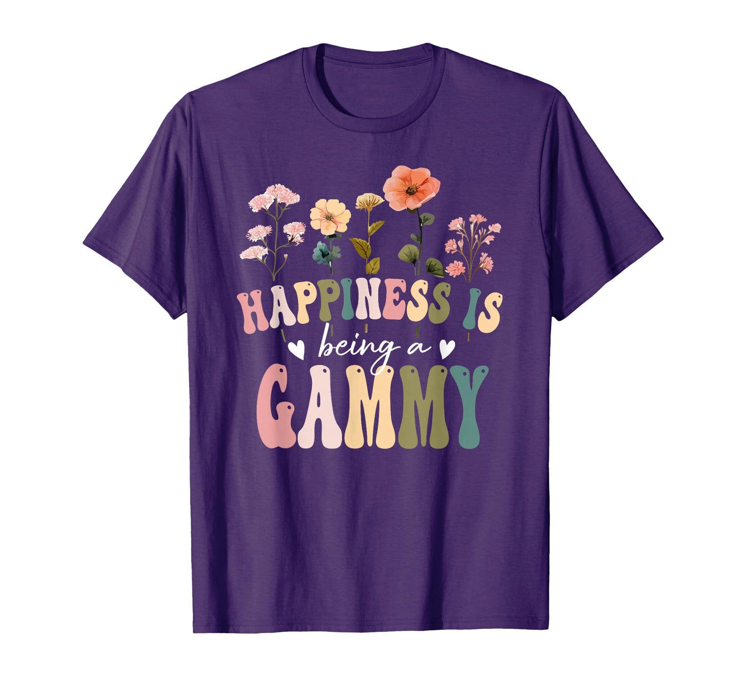Happiness is Being a Gammy Floral Design Gammy Mother's Day T-Shirt