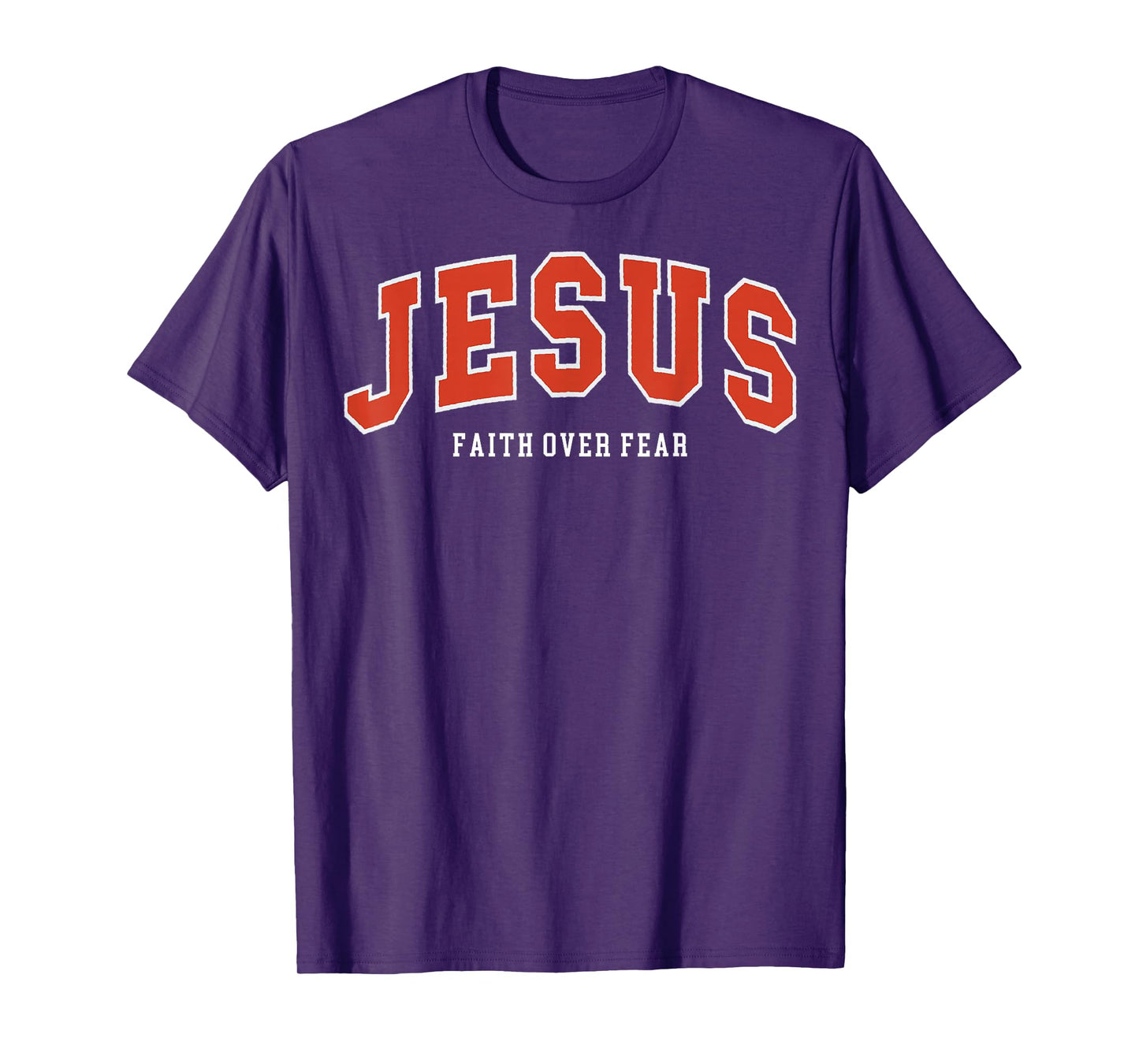 Faith Over Fear Cute Jesus Christian Dad Men Girl Tee T-Shirt