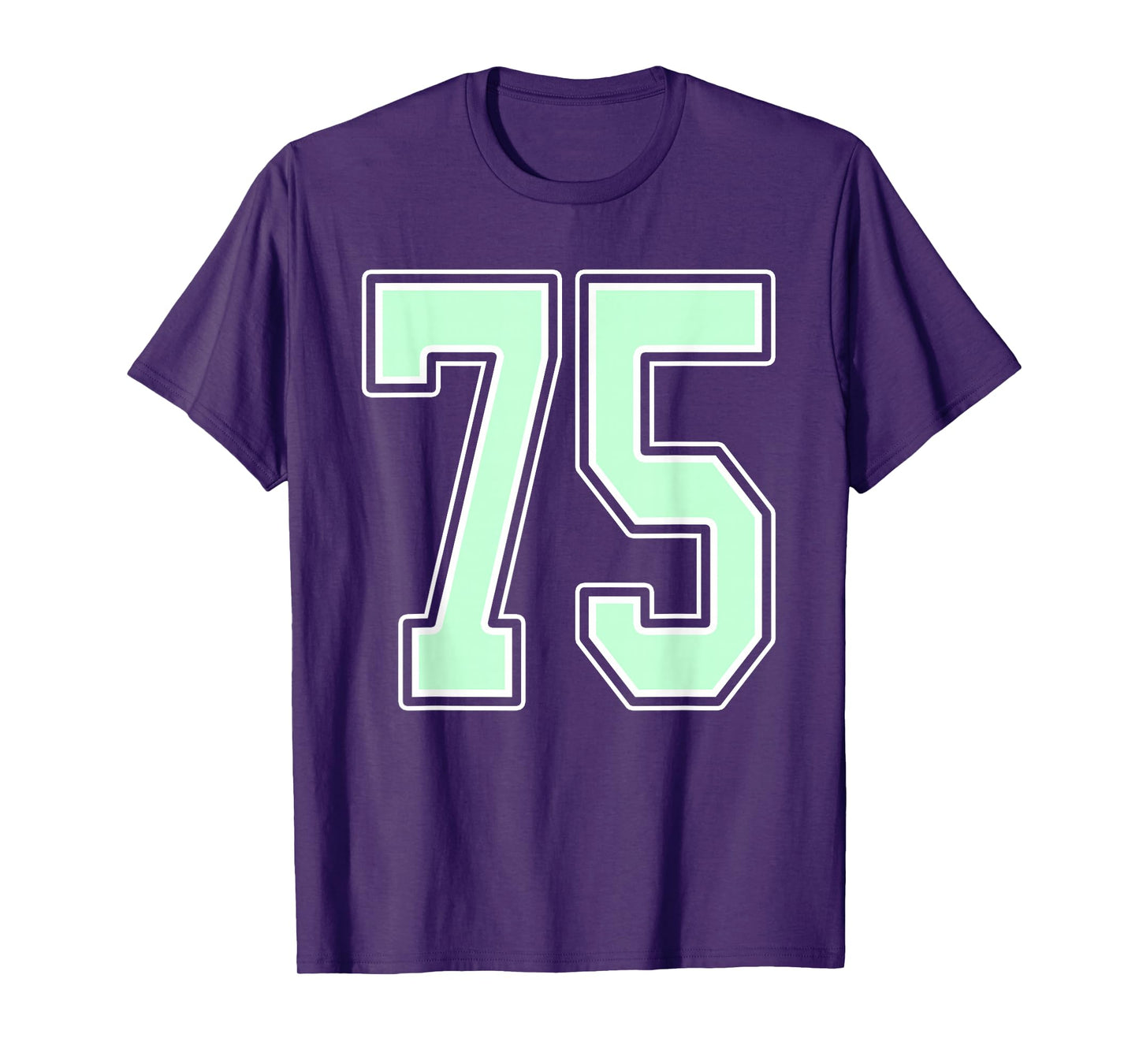 Cute Mint Green Number 75 Jersey Player Uniform #75 Fan T-Shirt