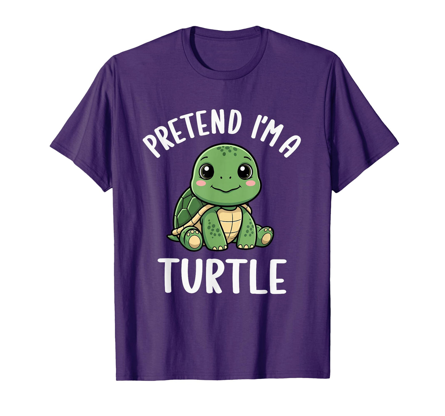 Pretend I'm A Turtle Tee Kids Funny Turtle Halloween Costume T-Shirt