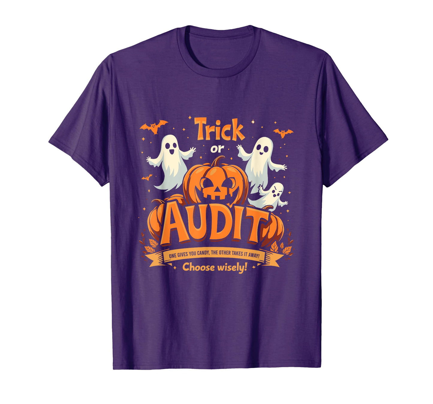 Trick or Audit Funny Halloween Accounting for Accountants T-Shirt