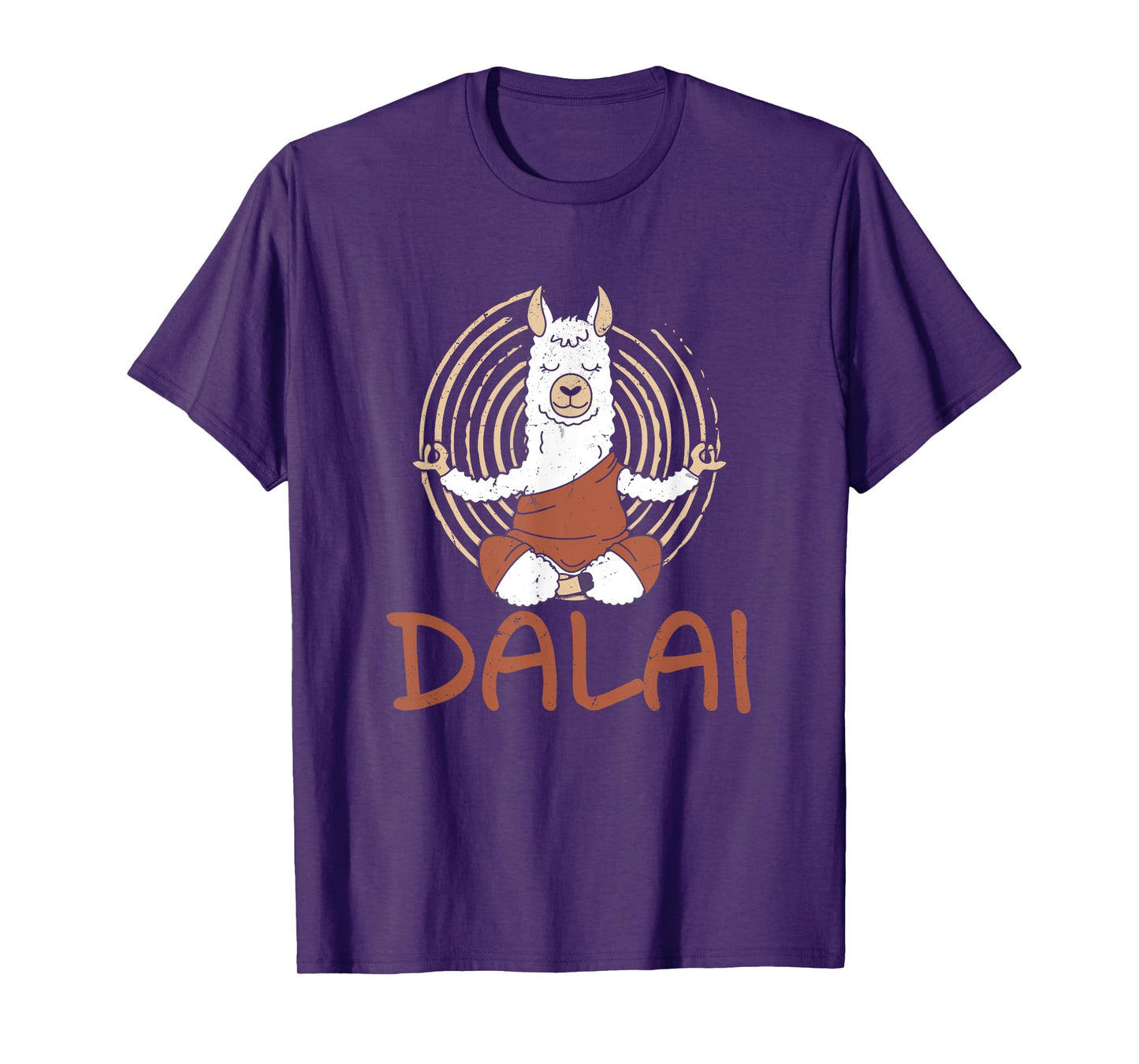 Dalai Lama Llama Does Yoga Meditation With Buddhism Alpaca T-Shirt