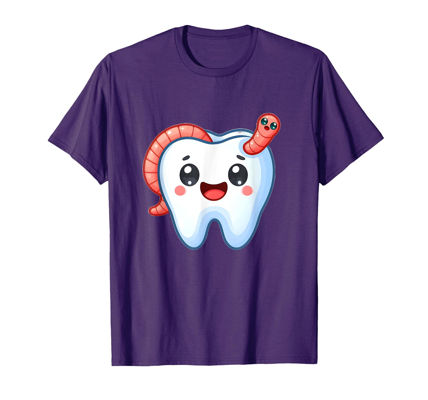 Funny Tooth with Worm in Cavity T-Shirt