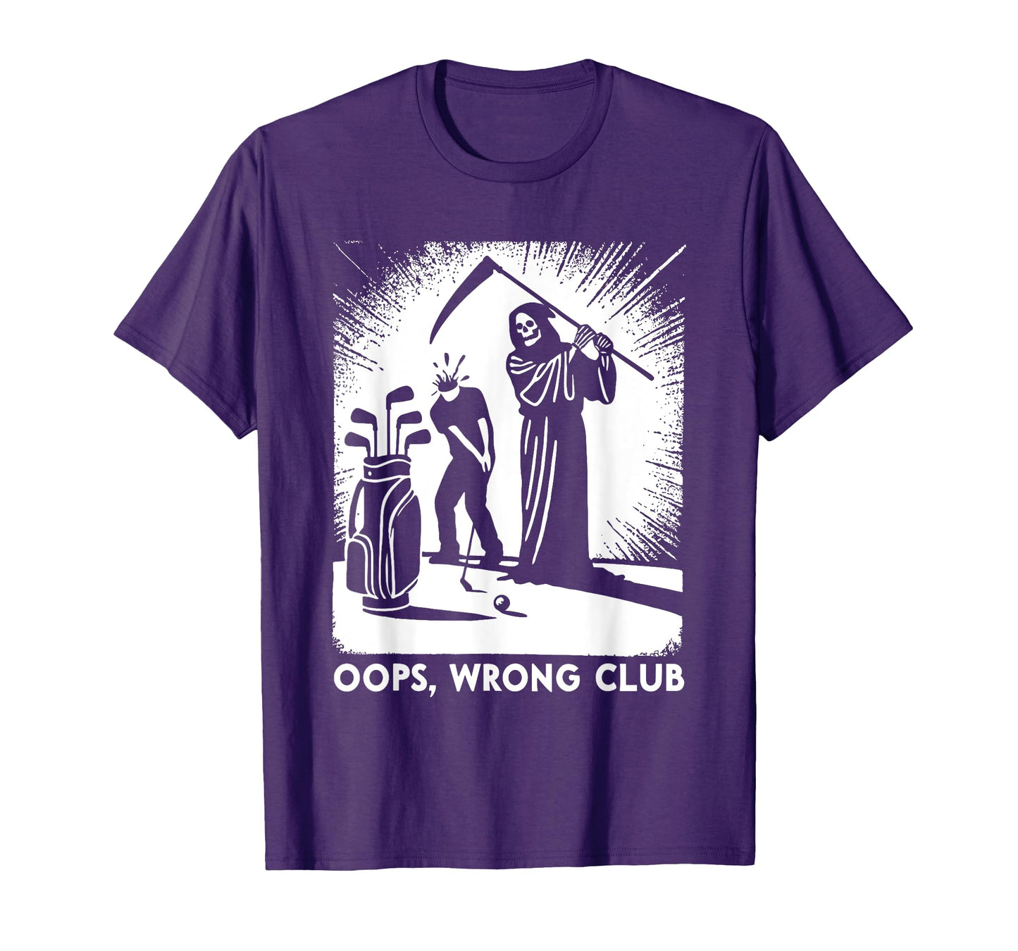 Grim Reaper Golf Wrong Club Halloween Funny Grim Reaper T-Shirt