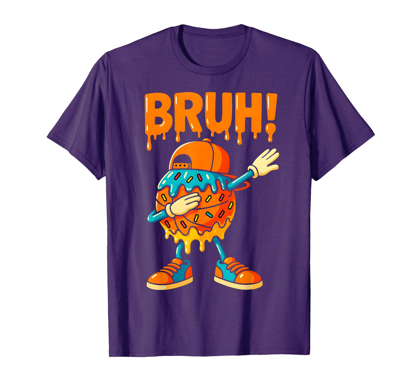Basketball Ice Cream Drip Boys Girls Cute Dabbing Game Day T-Shirt