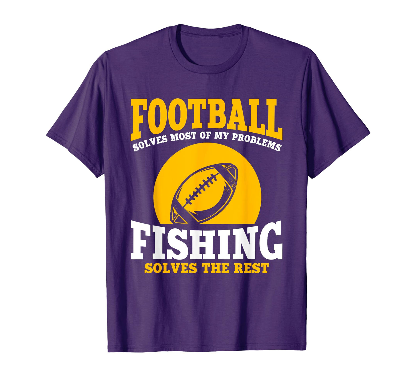 Funny Football And Fishing Outfit Love Catch Fish T-Shirt