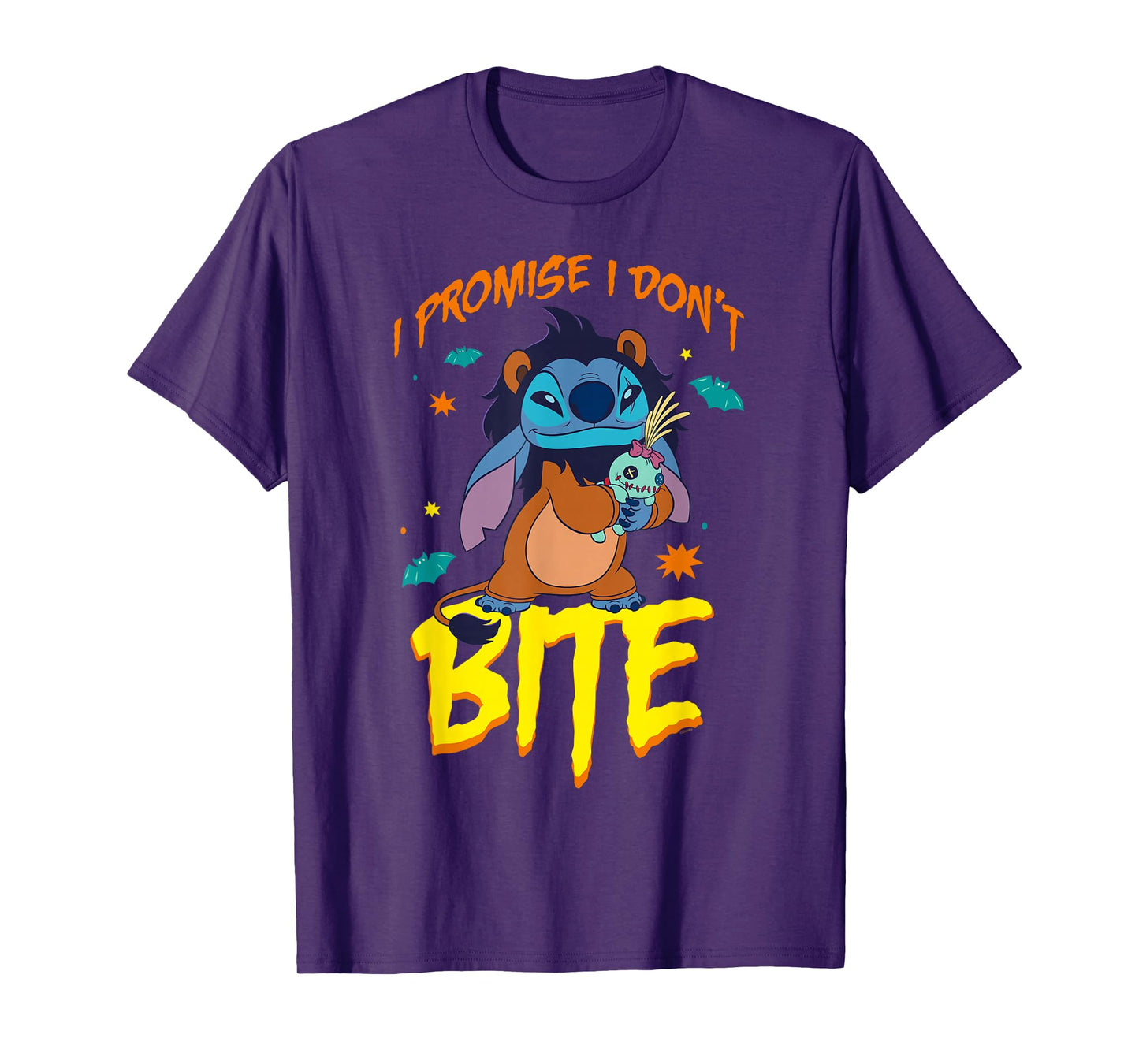 Disney Stitch Scar Costume I Promise I Don't Bite Halloween T-Shirt