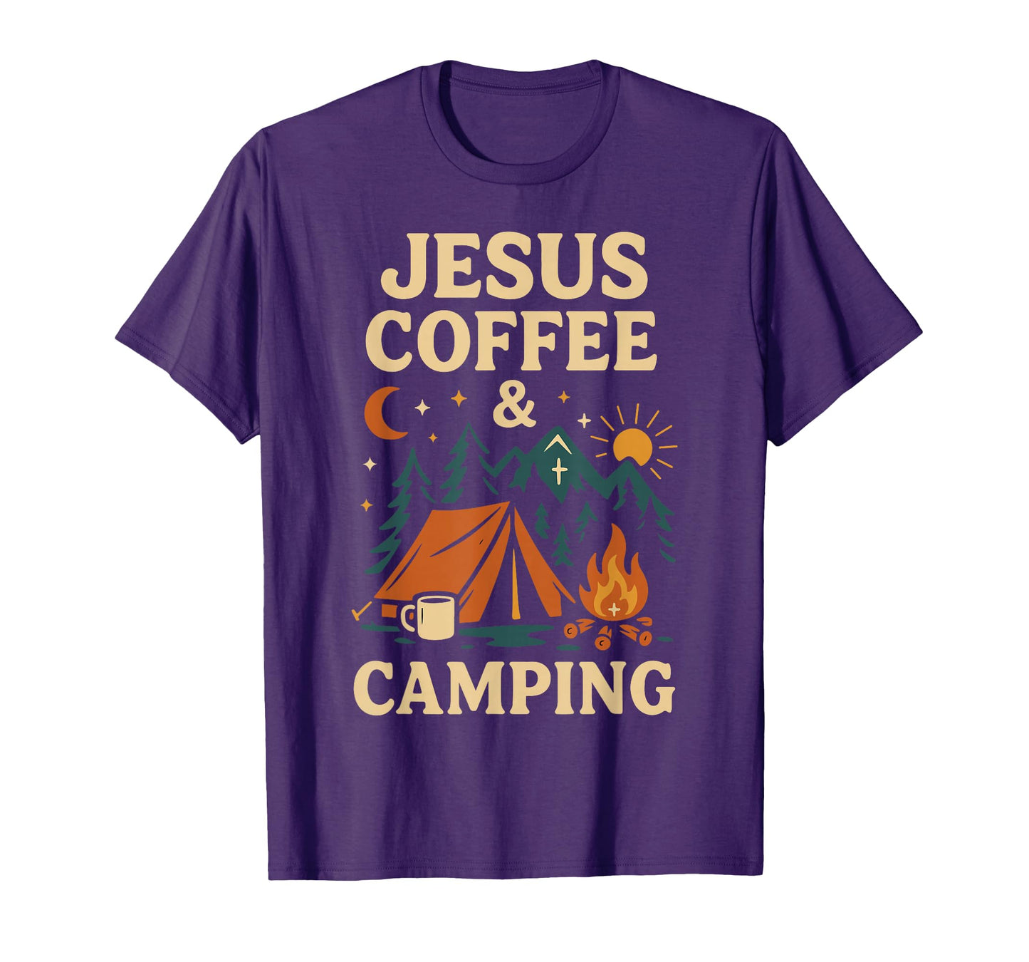 Tent Camping Jesus Faith Coffee Vintage Jesus Coffee & T-Shirt