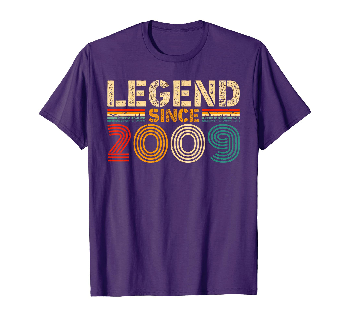 Legend Since 2009 Vintage Birthday Year 2009 Men Women Retro T-Shirt