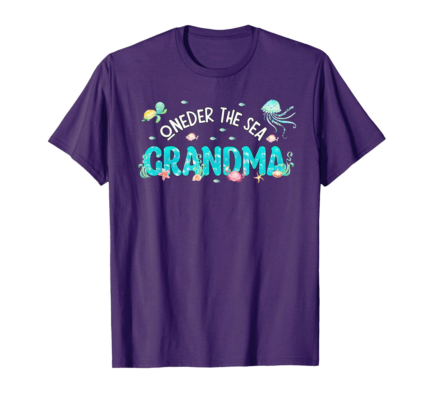 Under Sea Grandma Birthday Girl Boy Matching Family Party T-Shirt