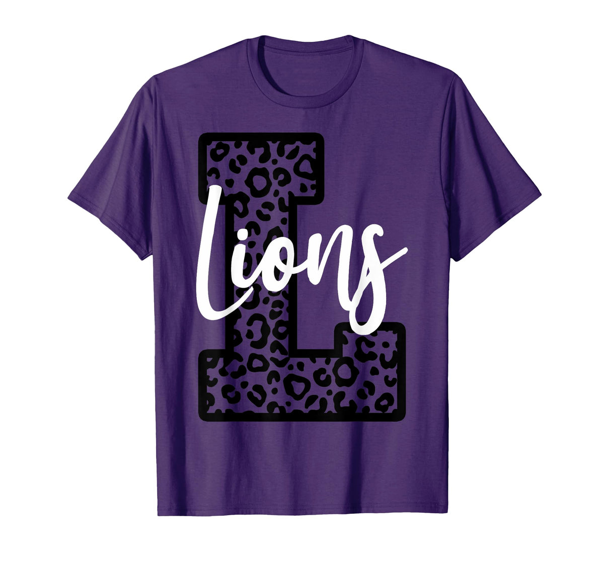 Lions School Spirit Sport Leopard Cheer Fan Game Day T-Shirt