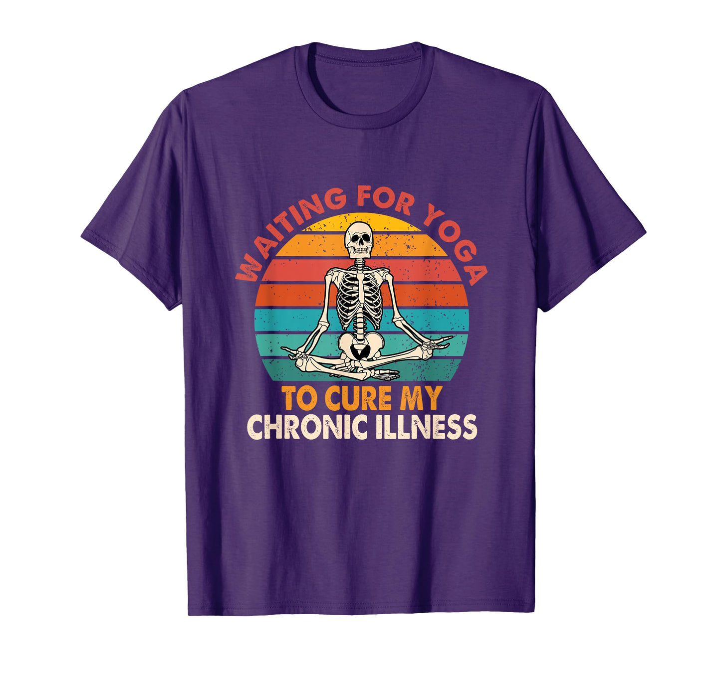 EDS Chronic Waiting For Yoga T-Shirt, Unisex-Adults, Black, Small, Short Sleeve, Classic Fit, Yoga Motivation