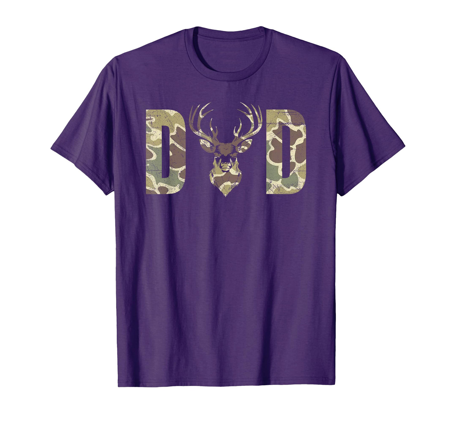 Old School Camo Dad Hunting, Camouflage Deer Father's Day T-Shirt