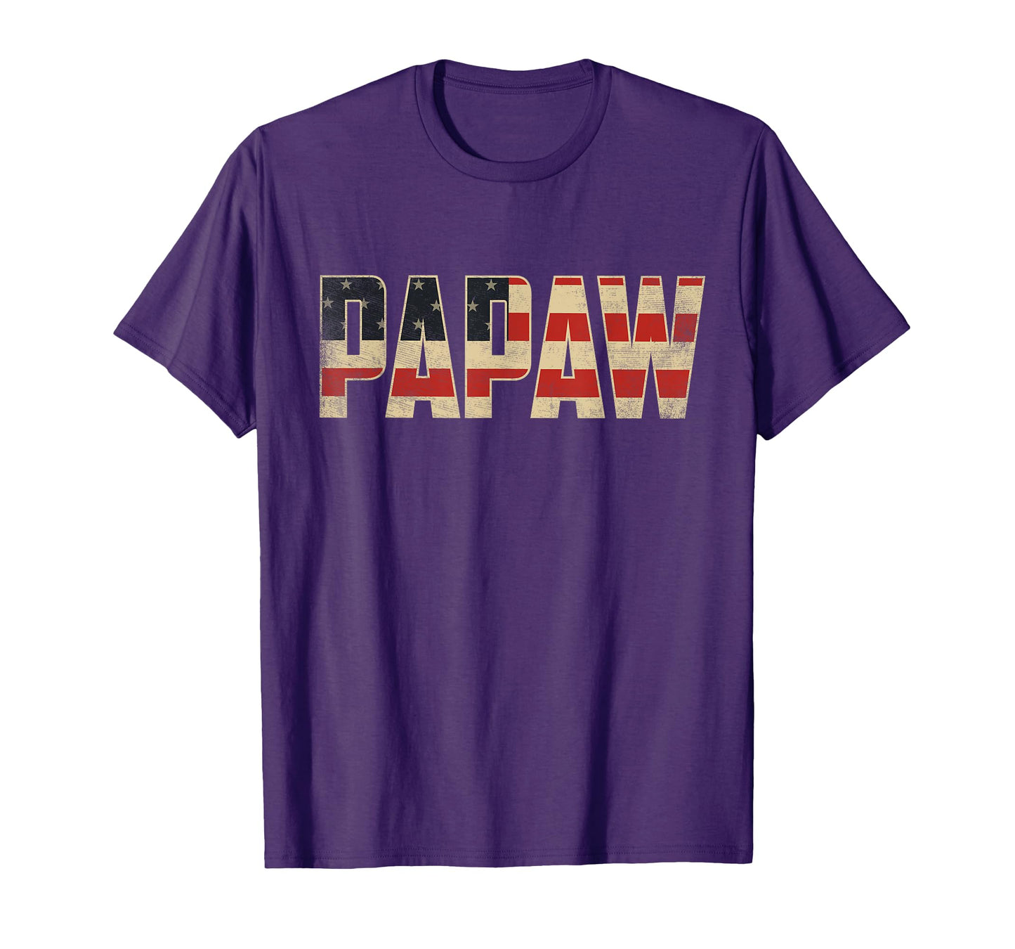 Papaw Bold Patriotic American Flag Father’s Day Papaw T-Shirt