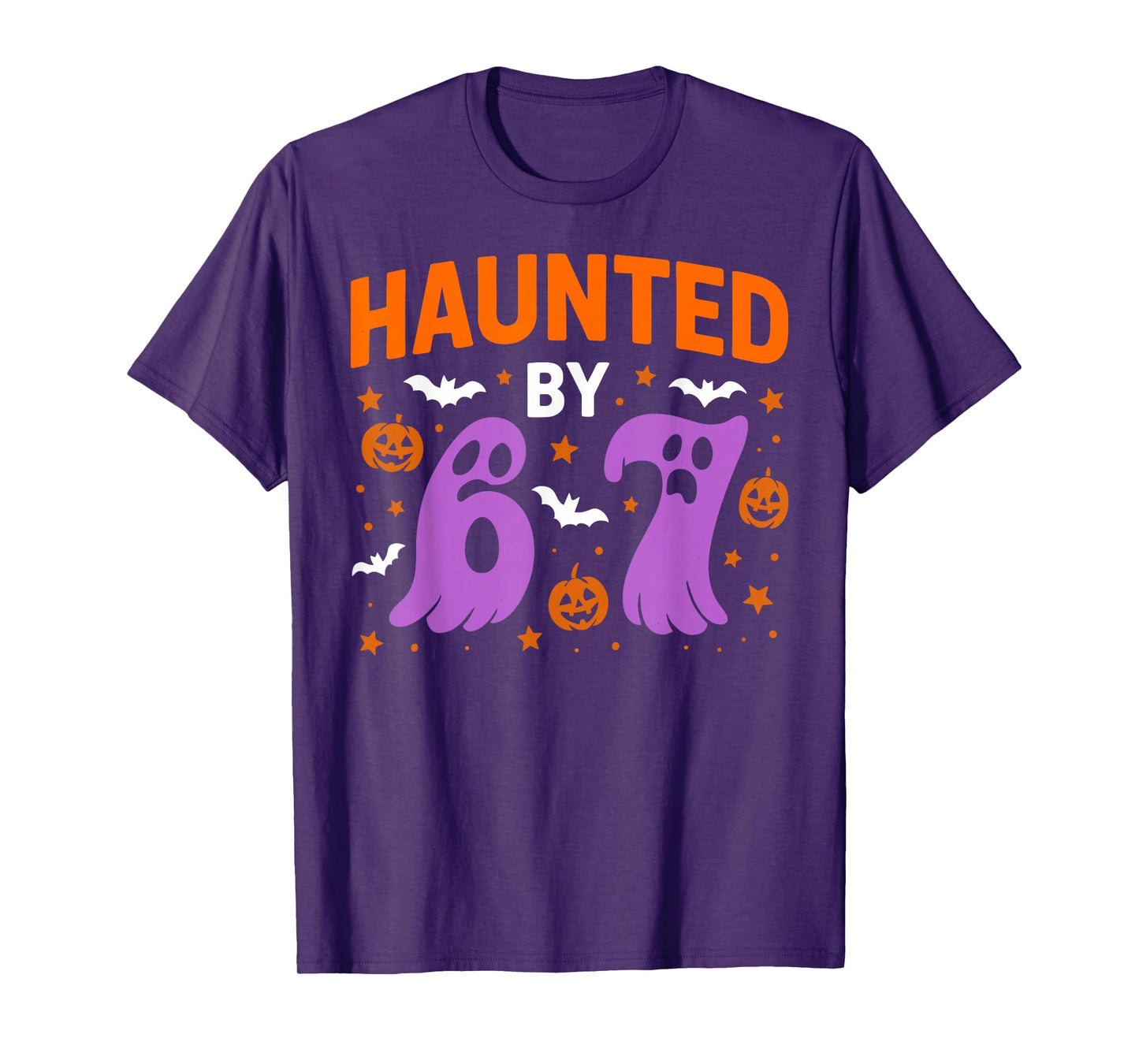 Halloween Haunted by 67 Shirt Funny Haunted by 6-7 Funny 6 7 T-Shirt