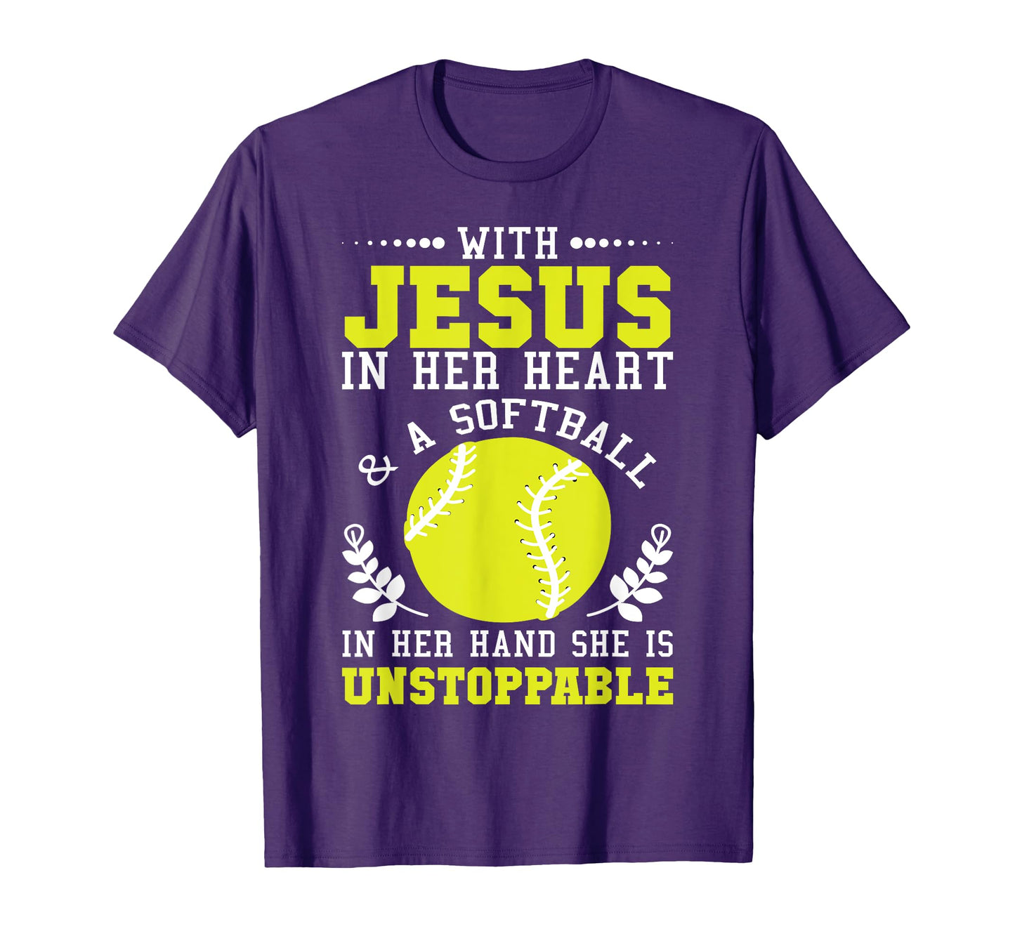 Christian Softball T-Shirt Religious Baseball Gift T-Shirt