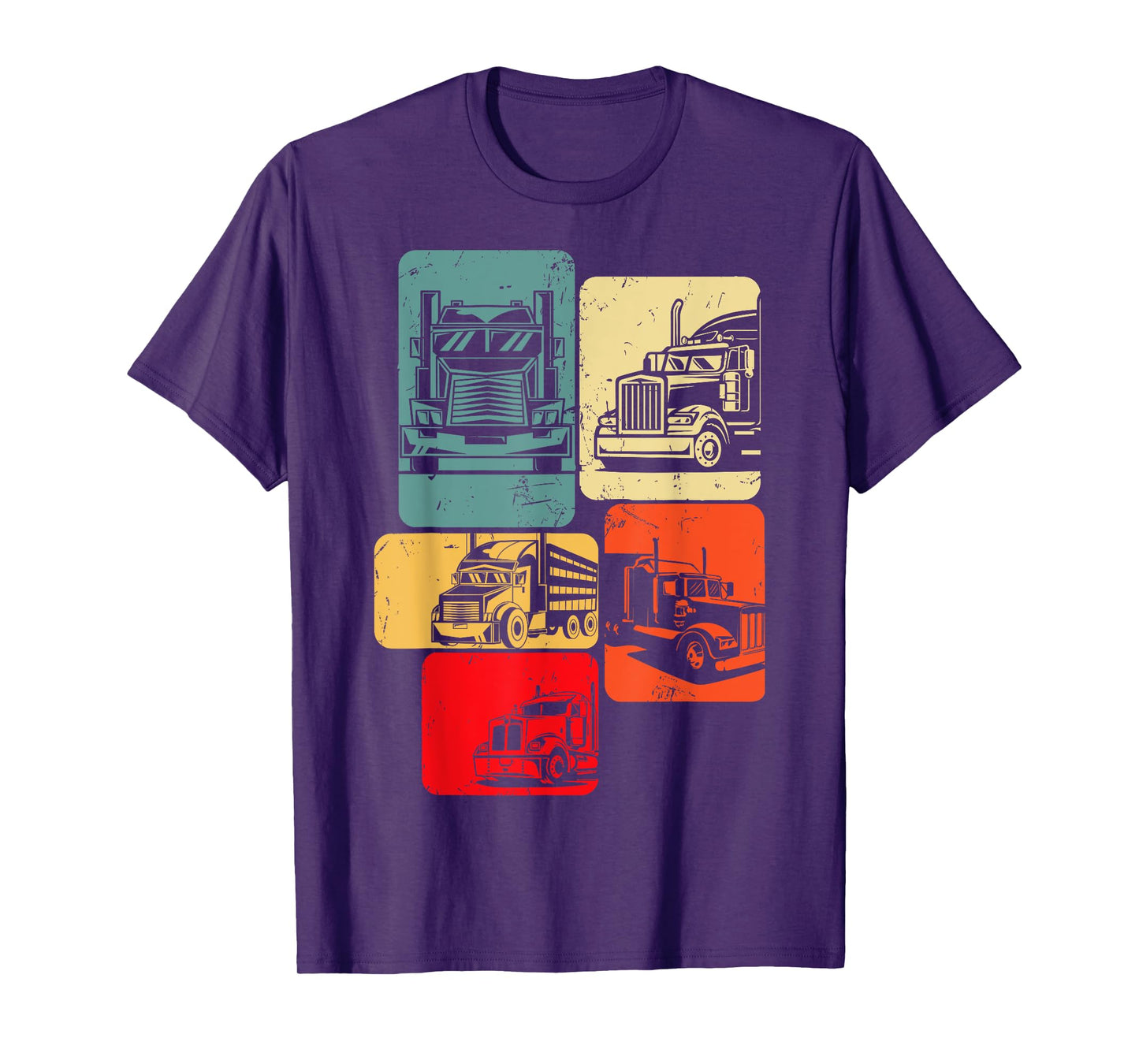 Trucker Semi Truck Men Kids Boys T-Shirt