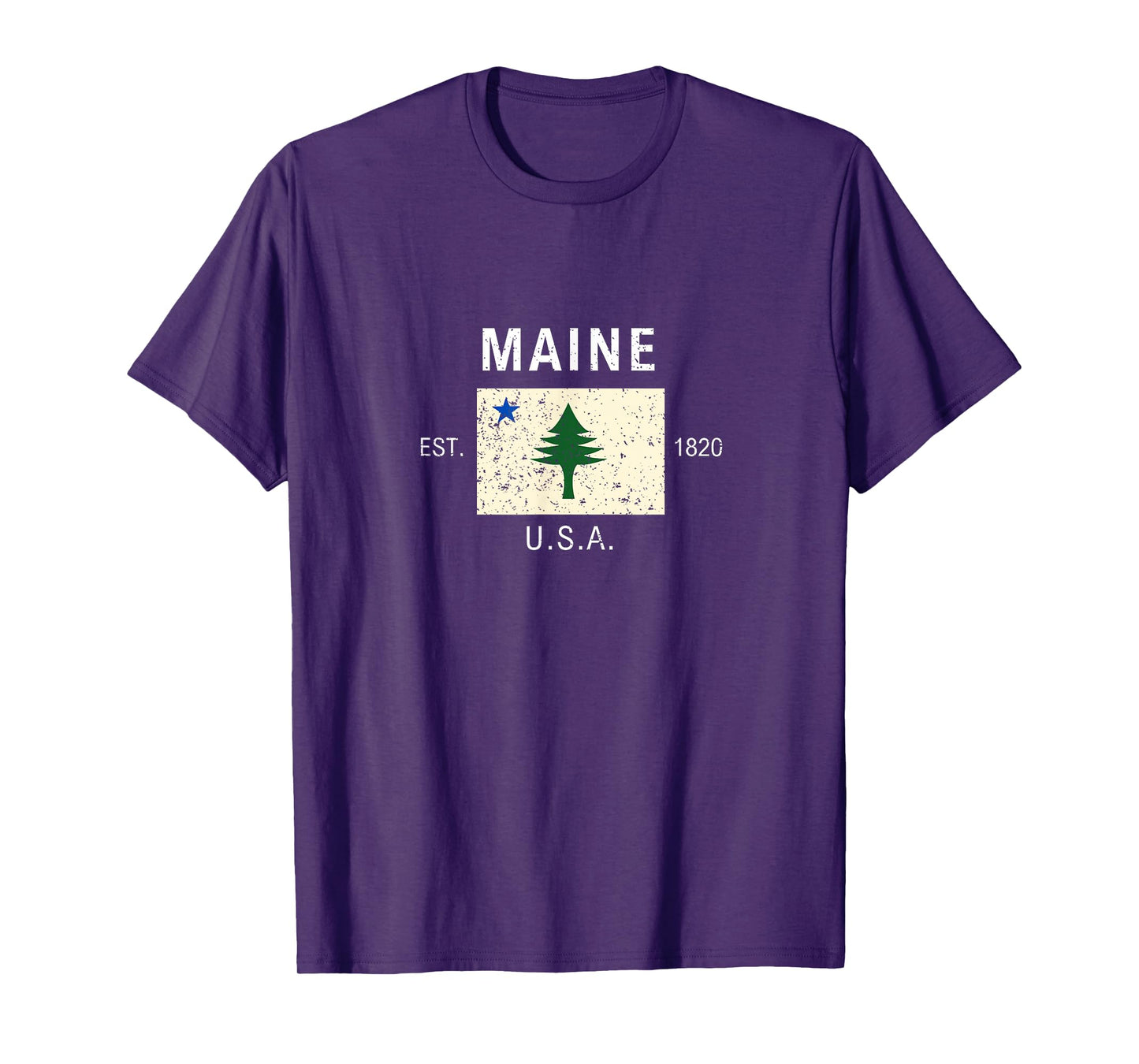 Flag of Maine Shirt Established 1820 Pine Tree State T-Shirt