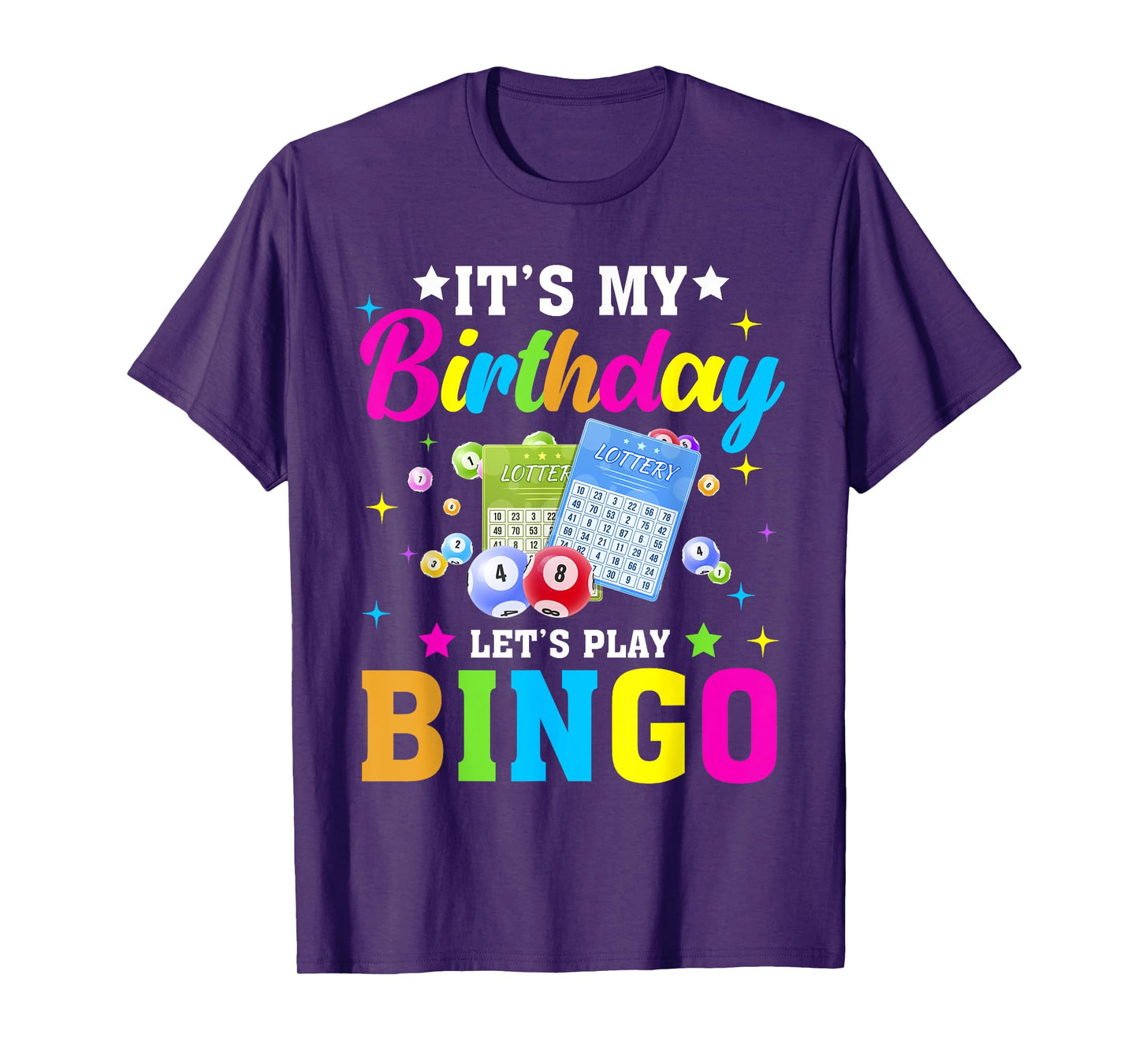 Bingo It's My Birthday Let's Play Bingo Vintage Xmas T-Shirt