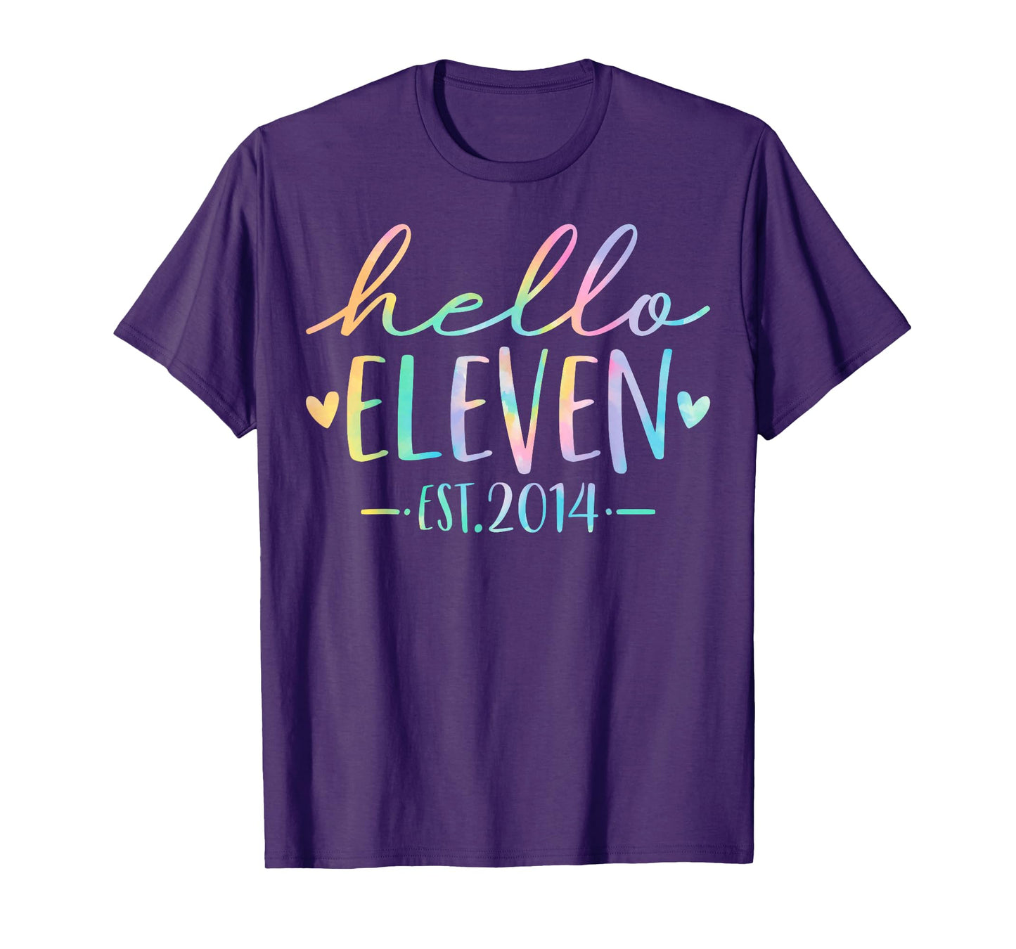 Hello Eleven Est 2014 11 Years Old 11th Birthday Girls Boys T-Shirt
