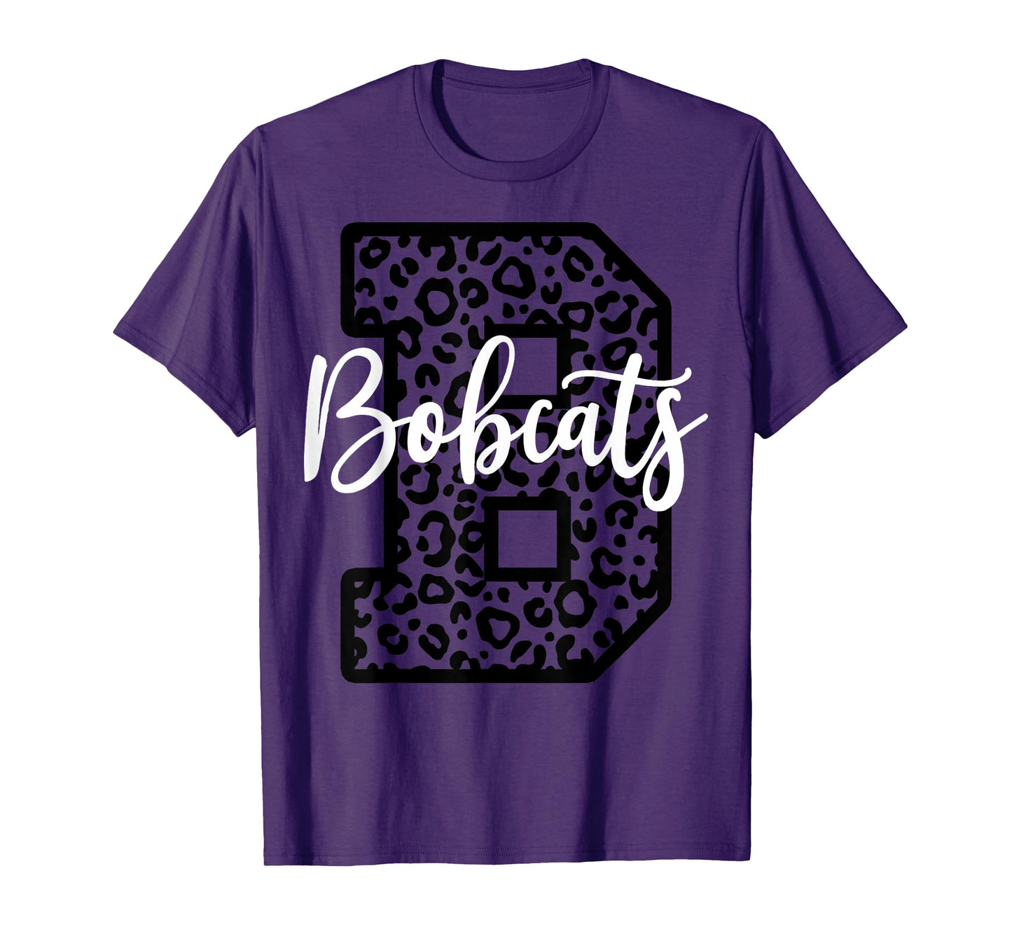 Bobcats School Spirit Leopard Sport Fan Game Day T-Shirt