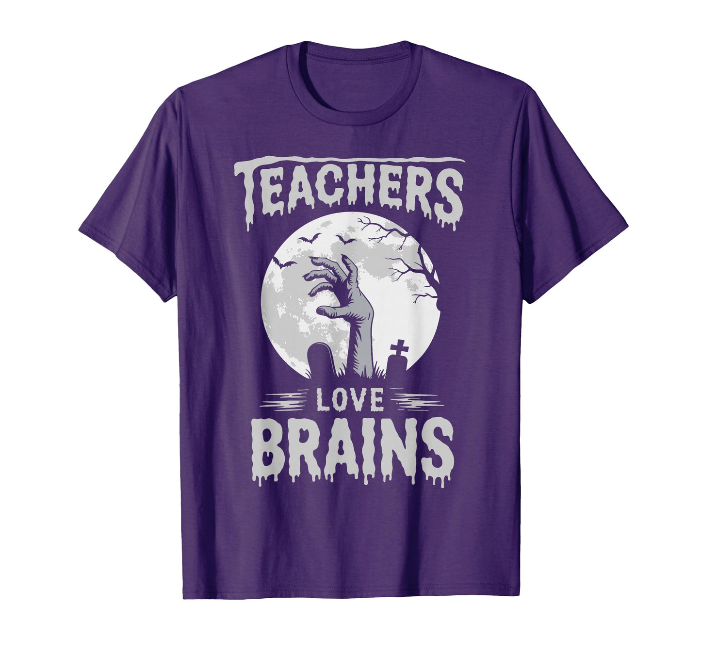 Funny Halloween Teacher Tshirts Zombie Teachers Love Brains T-Shirt