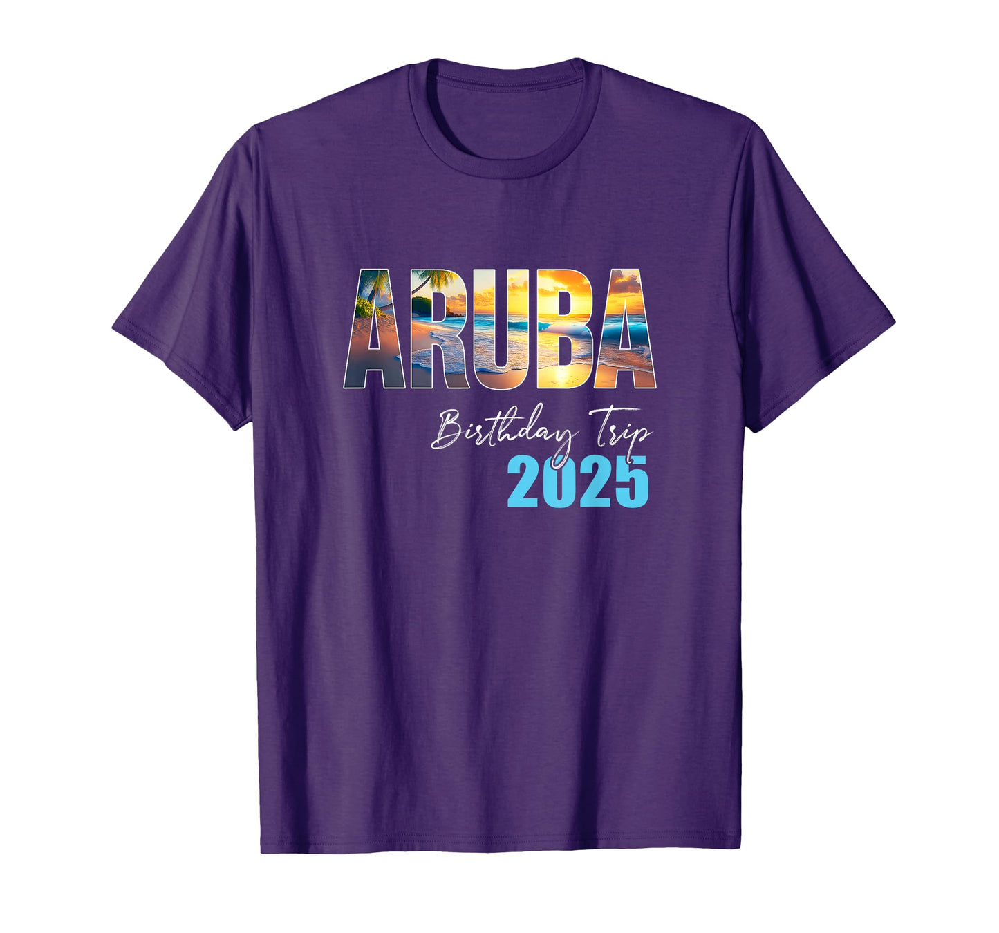 Aruba Birthday Trip 2025 Vacation Party Crew Cruise T-Shirt