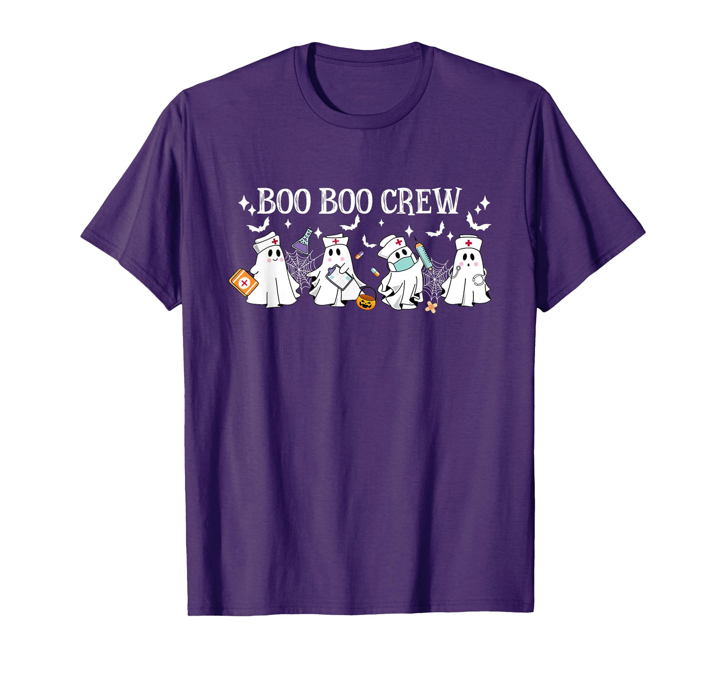 Boo Boo Crew Nurse Ghost Funny Halloween T-Shirt