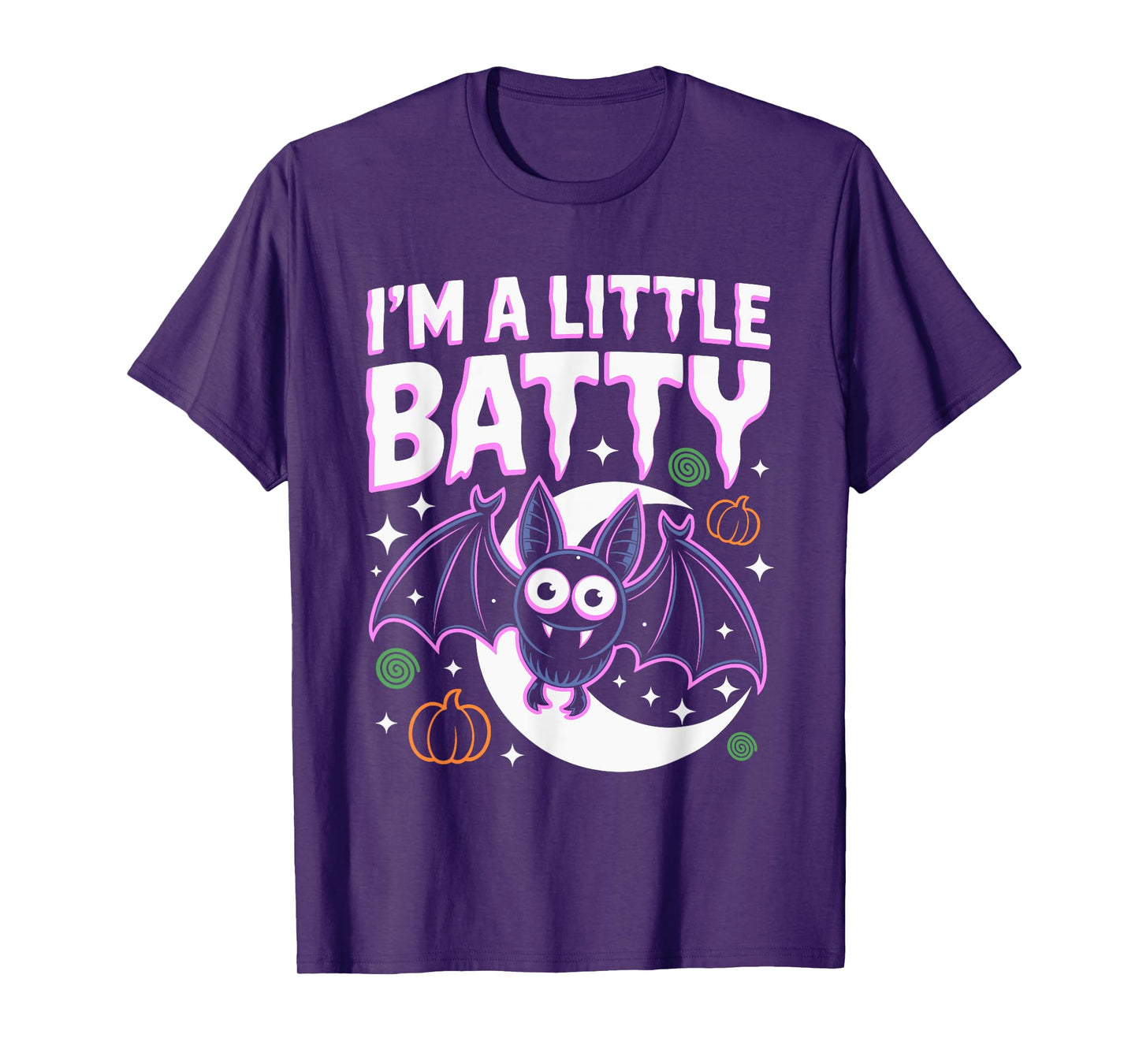 I'm A Little Batty Funny Halloween Bat Costume T-Shirt