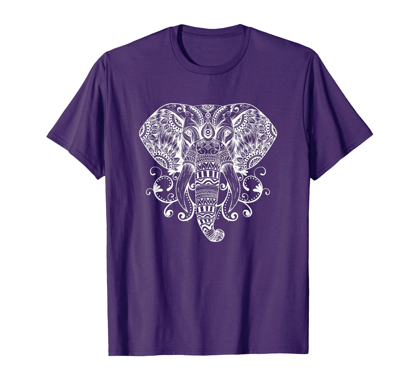 Elephant Face Energy Mandala Yoga Meditation Men Women Kids T-Shirt