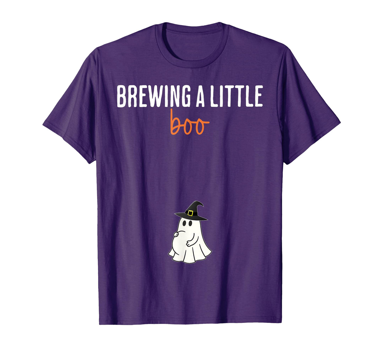 Brewing A Little Boo Funny Maternity Halloween Ghost New Mom T-Shirt