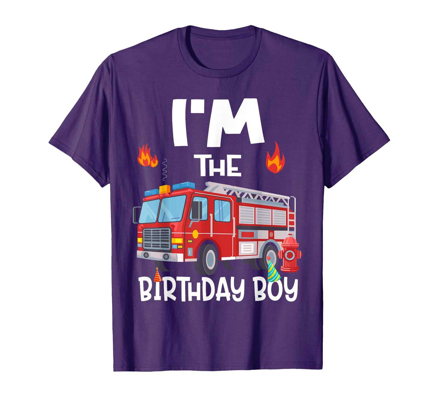 I'm the Birthday Boy Fire Truck Firefighter Family Bday T-Shirt