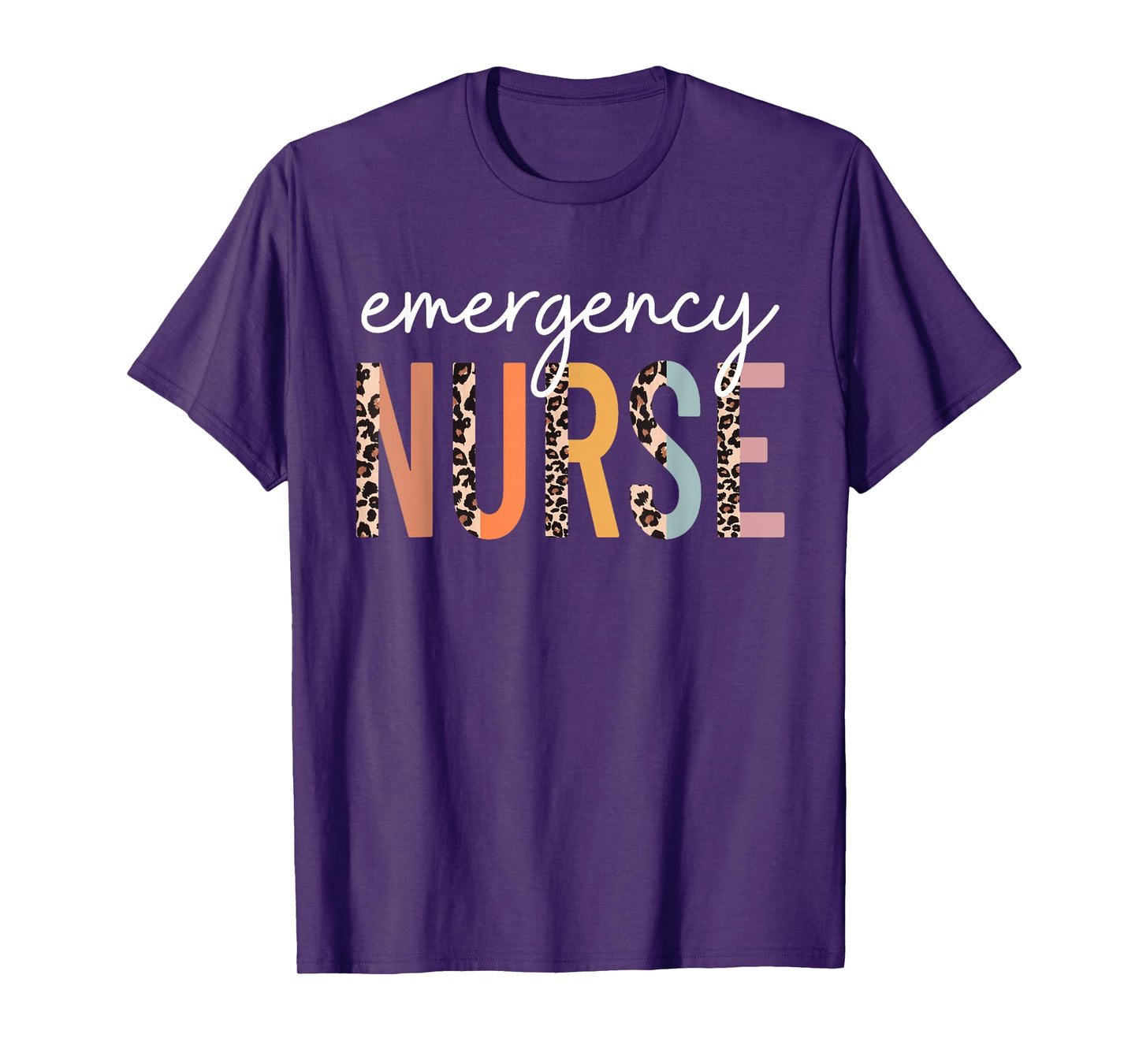 Emergency Nurse Leopard Of ER Nurse Nursing School Women T-Shirt