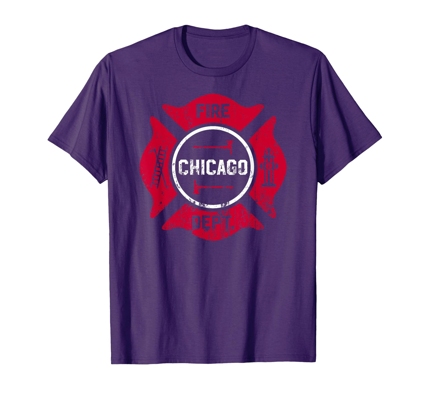 Fire Department Chicago Volunteer Firefighter Tee Fireman T-Shirt