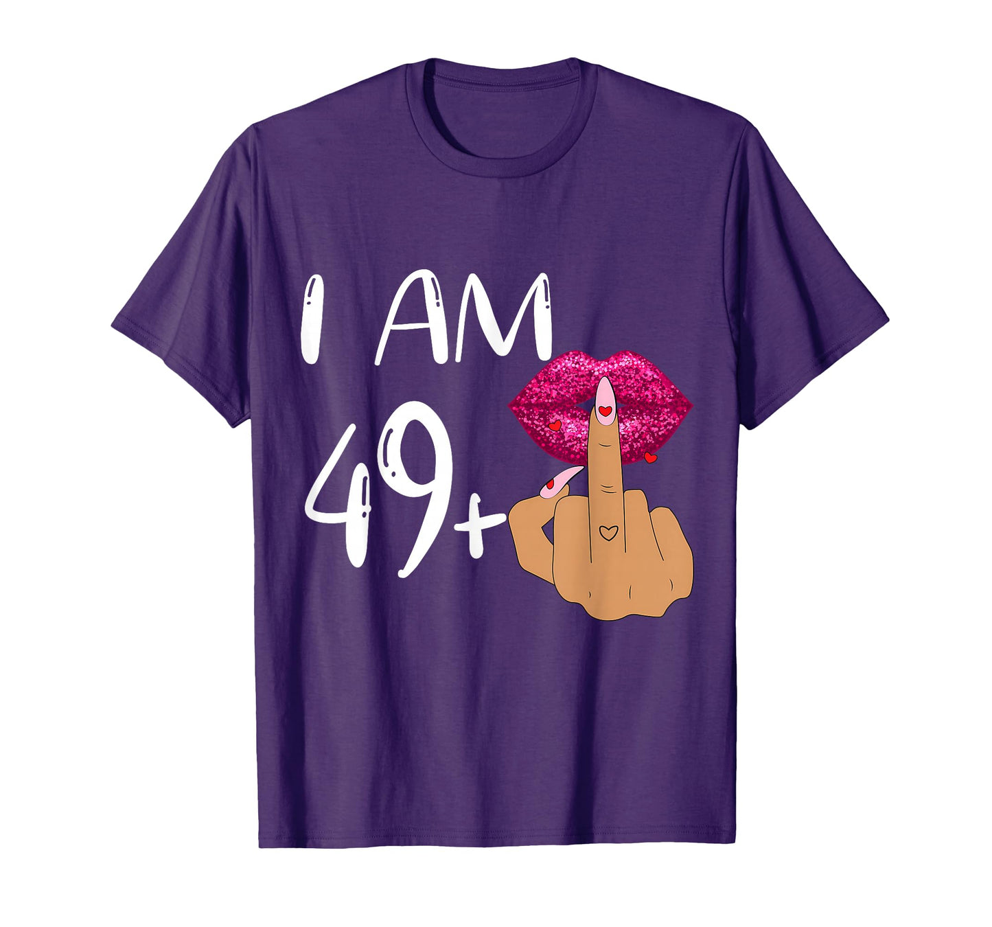 Funny 50Th Birthday,I Am 49+1 Finger Birthday,I'm 49 plus 1 T-Shirt