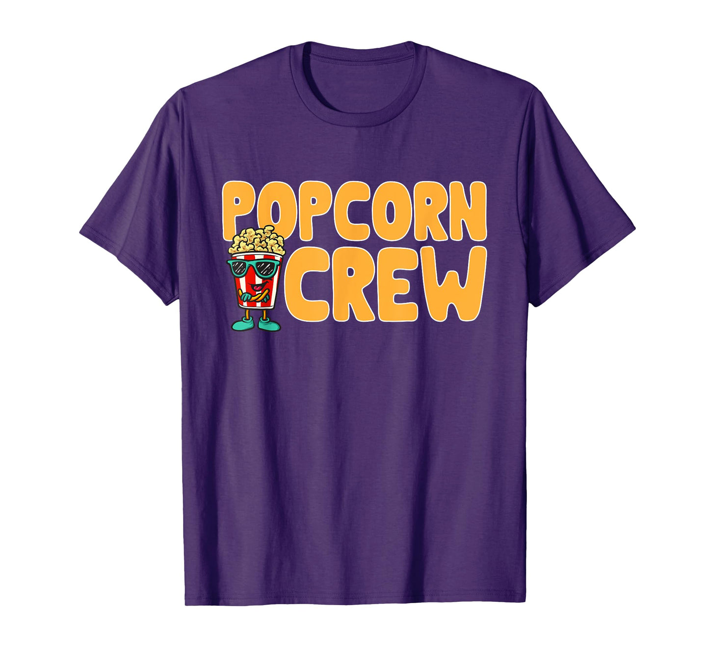 Popcorn Crew Movie Night Snack Popcorn T-Shirt