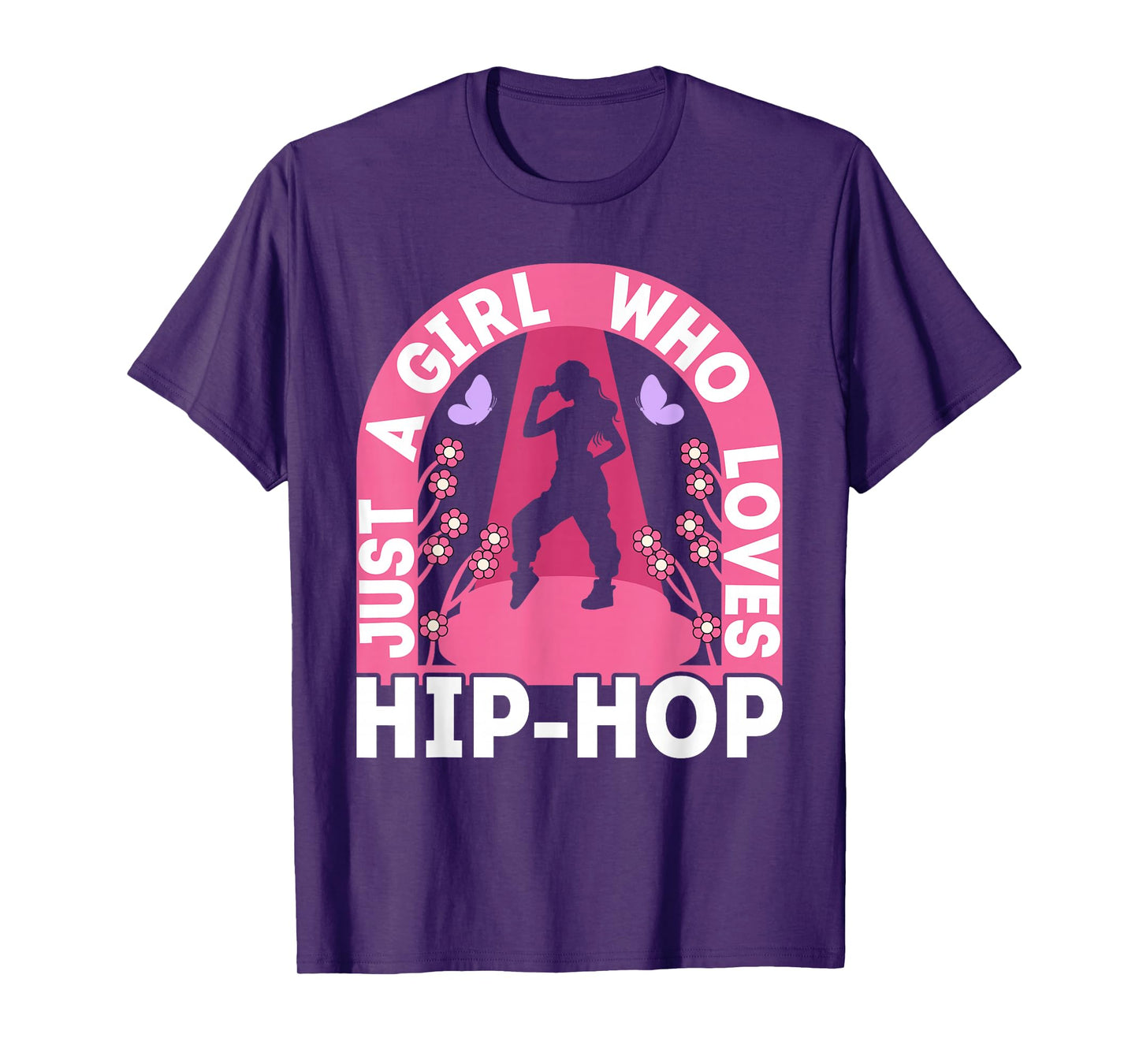 Just A Girl Who Loves Hip Hop Dance Outfit Girls 90s Hip Hop T-Shirt