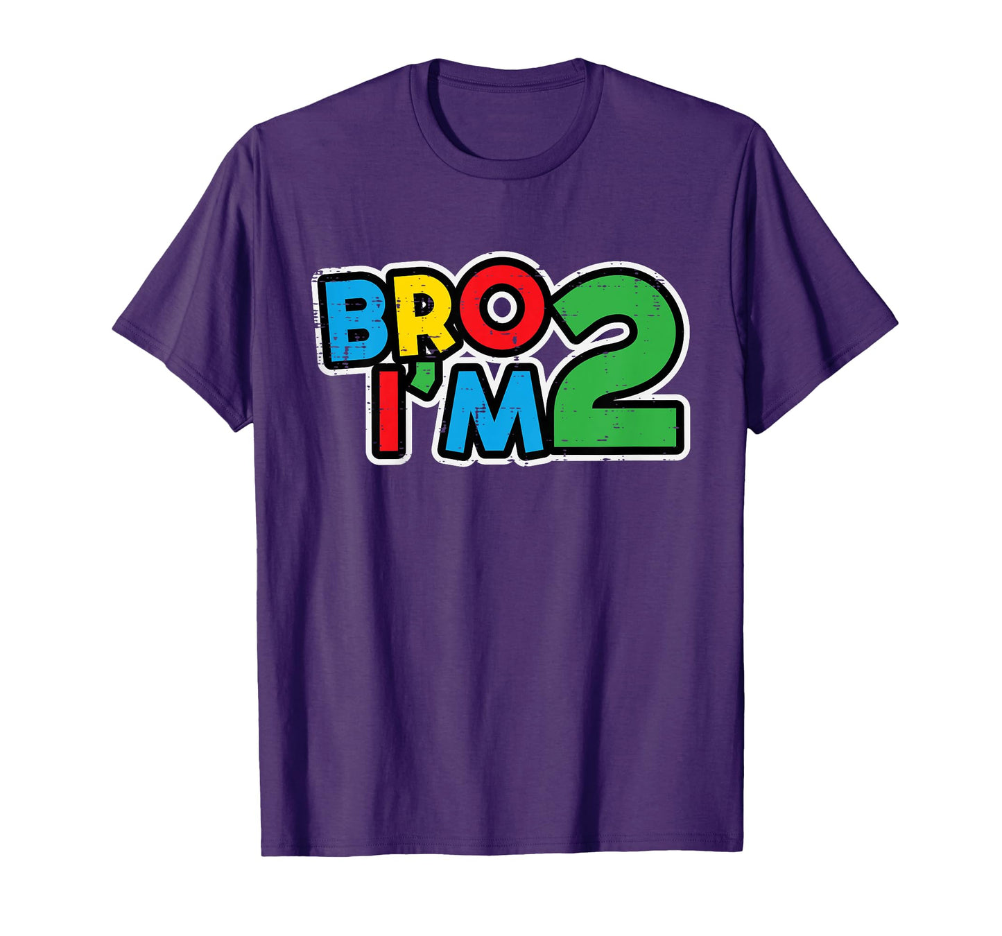 Kids 2nd Birthday Gamer Bro Im 2 Retro Bday Toddler Boys Kids T-Shirt