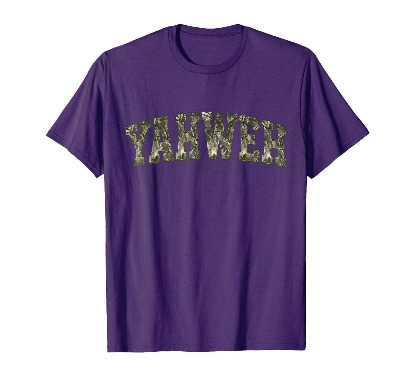 Camouflage Yahweh Christian Faith Bible Verse Camo Hunting T-Shirt