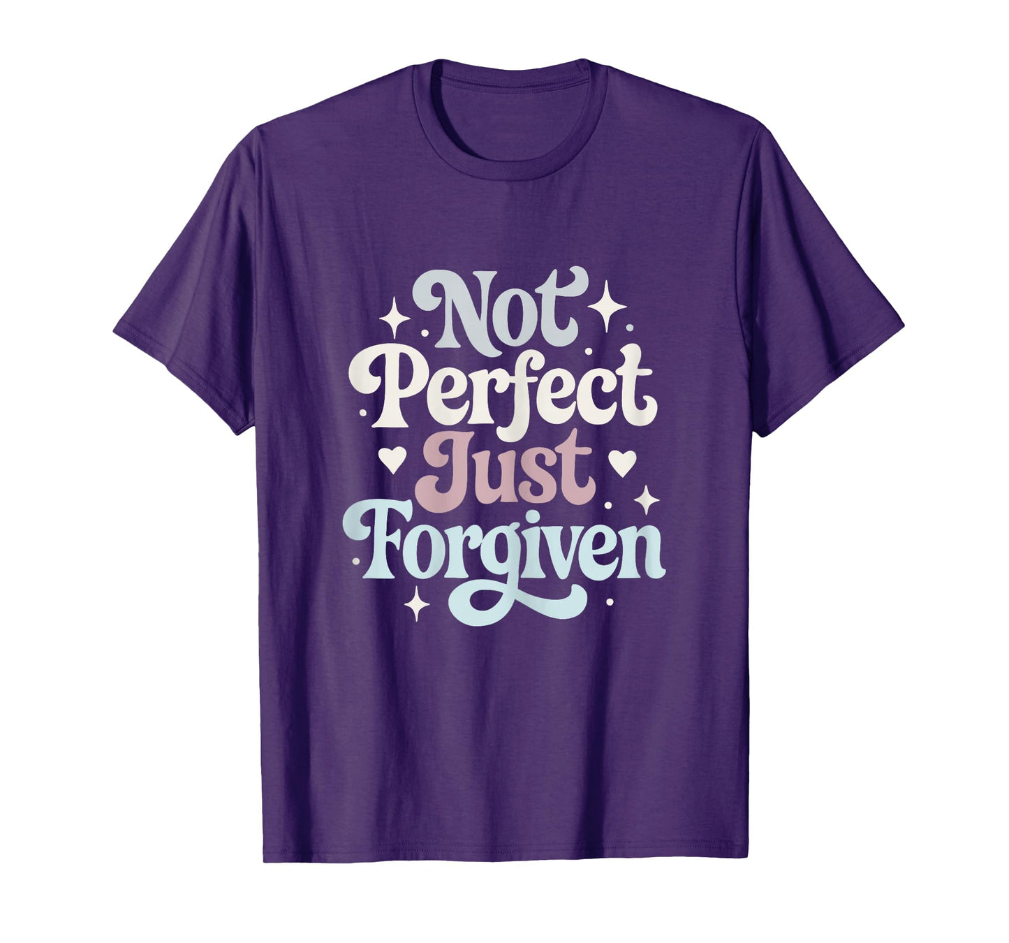 Not Perfect Just Forgiven Retro Christian Design T-Shirt