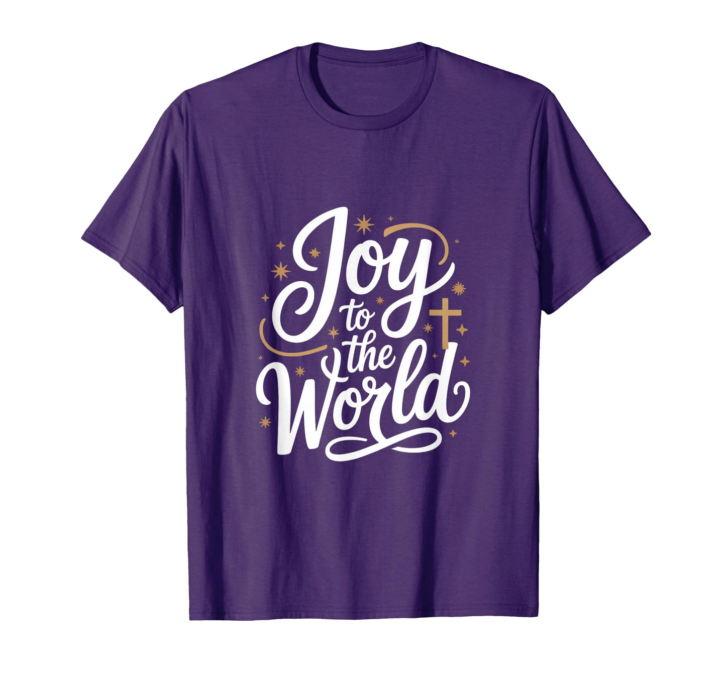 Joy to The World Christian Christmas Faith Cross T-Shirt